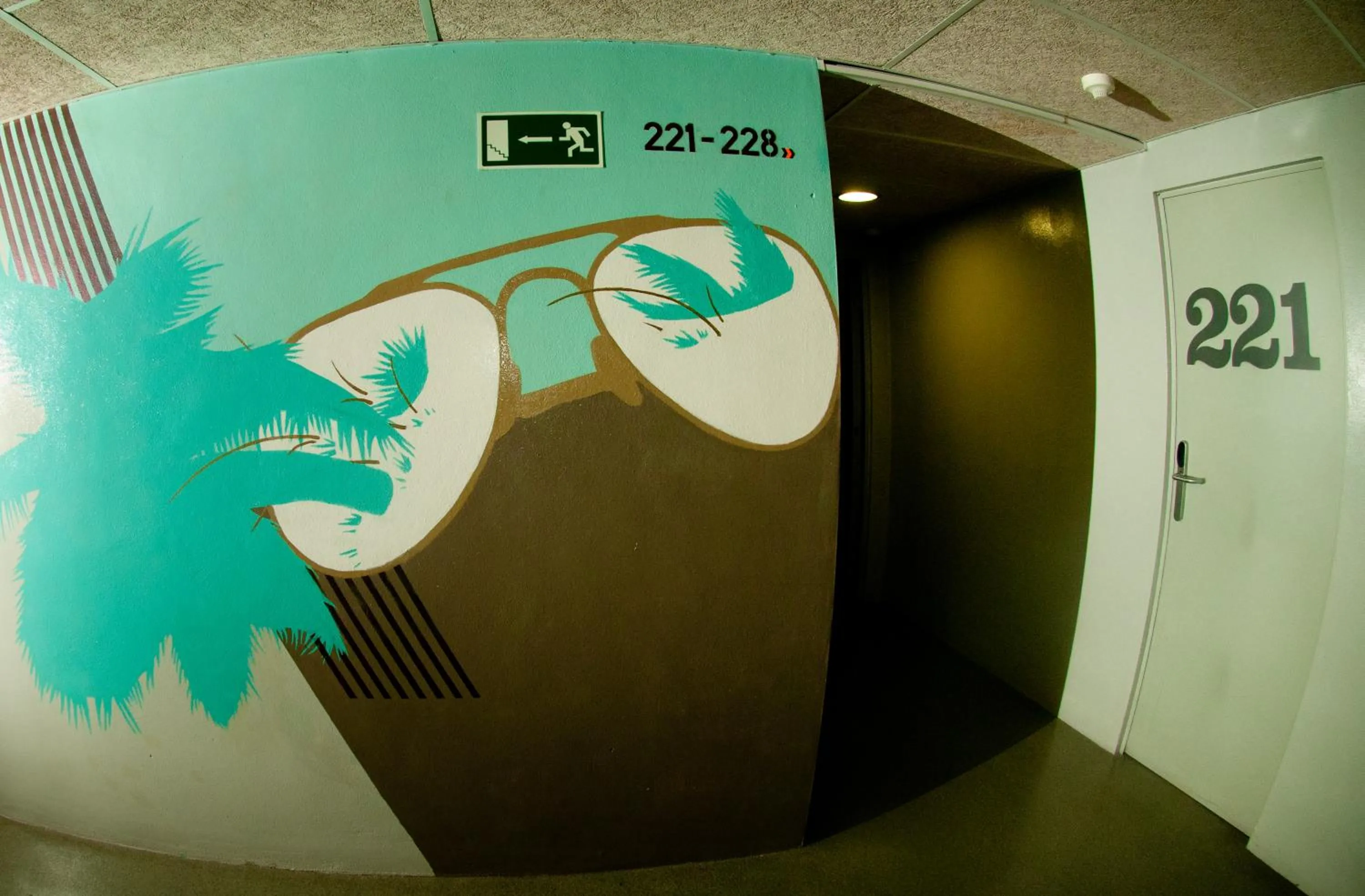 Decorative detail in Be Dream Hostel