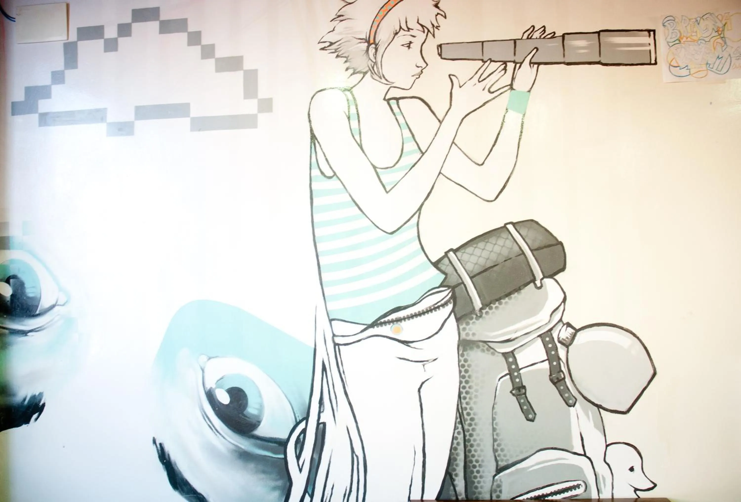 Decorative detail in Be Dream Hostel