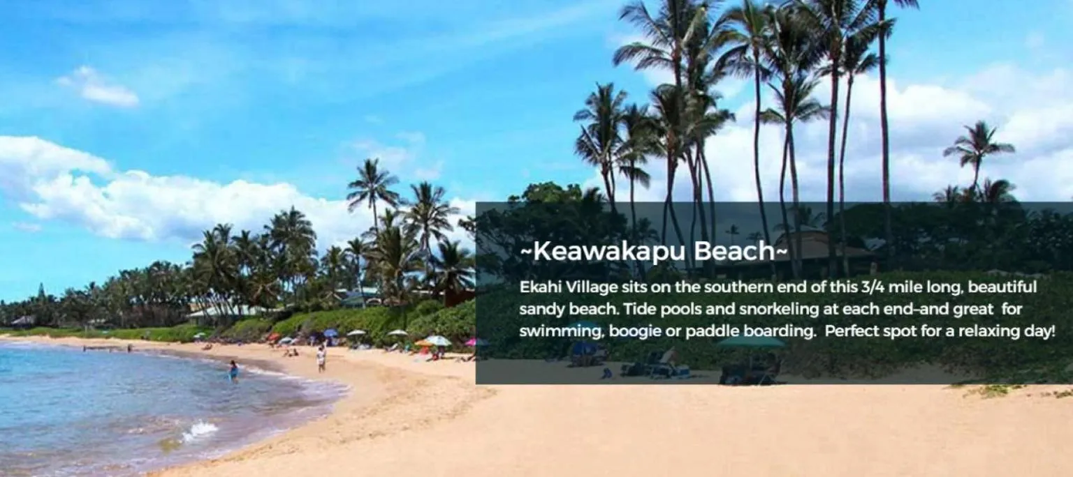Beach in 9B EKAHI VILLAGE-STUDIO BATH, GARDEN VIEW - 1 MINUTE STROLL to BEACH!