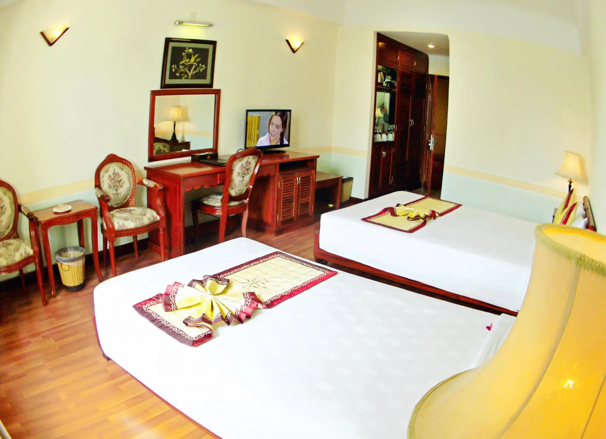 Bed in NINH KIEU 2 HOTEL