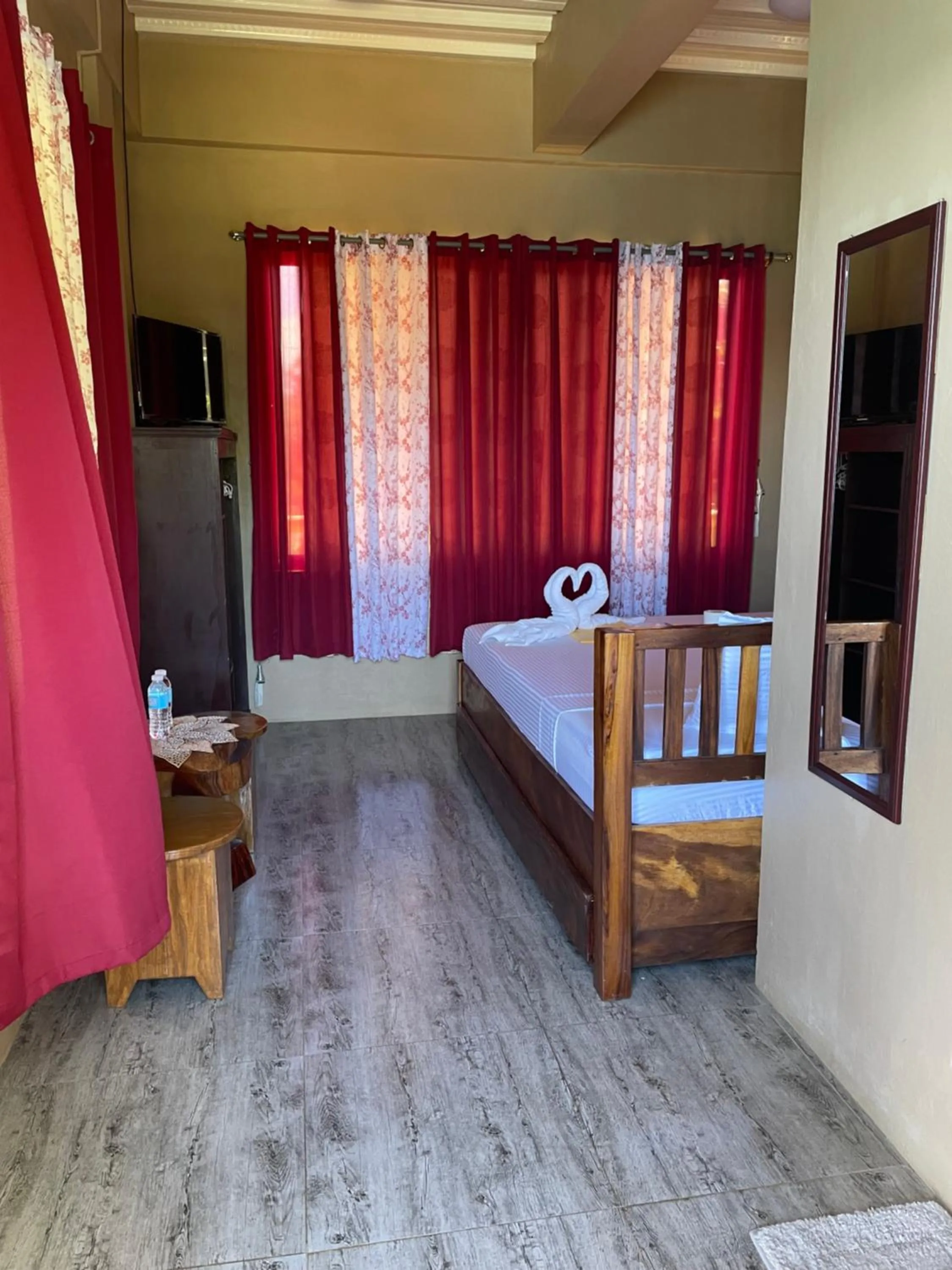 Bed in Oceanfront Beach Resort