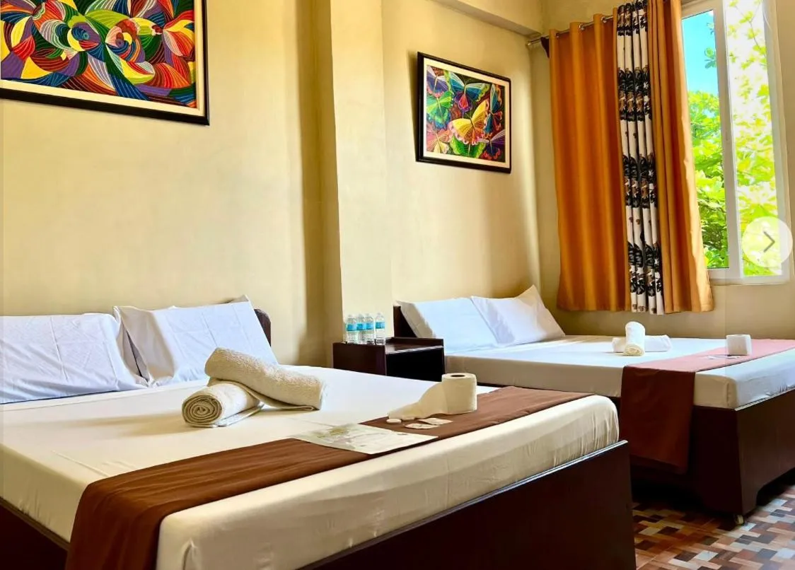 Bed in Oceanfront Beach Resort