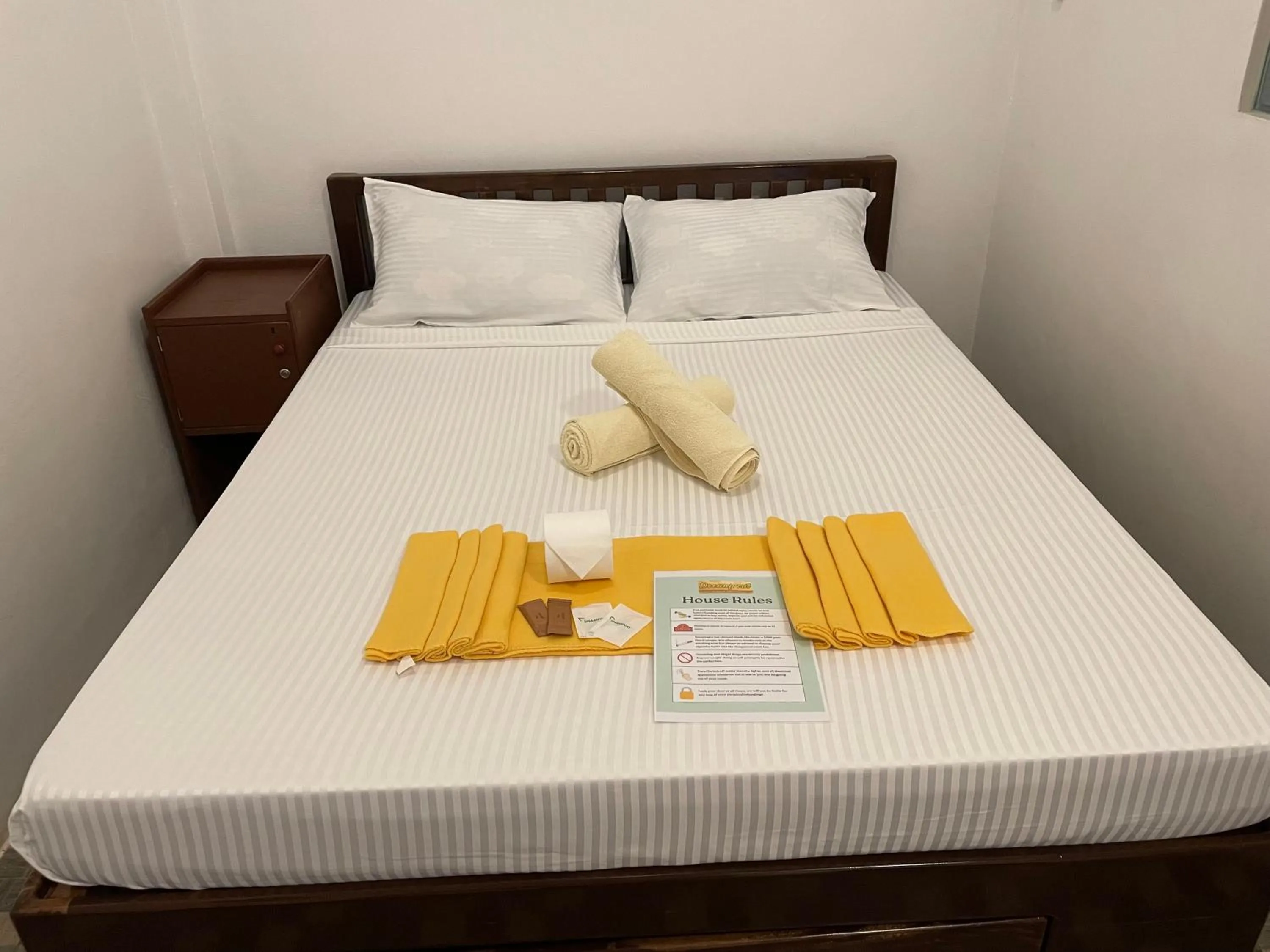 Bed in Oceanfront Beach Resort