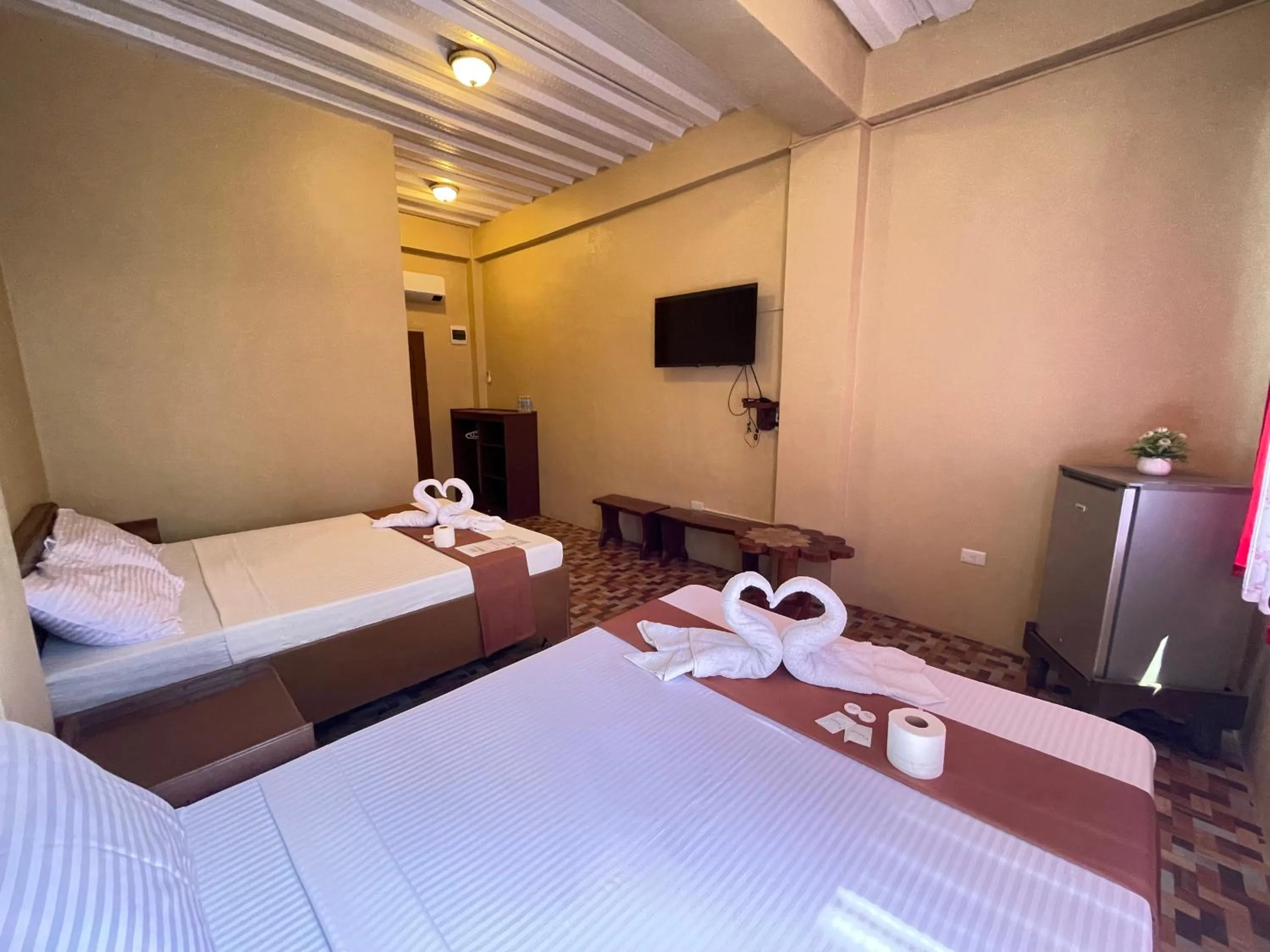 Bed in Oceanfront Beach Resort