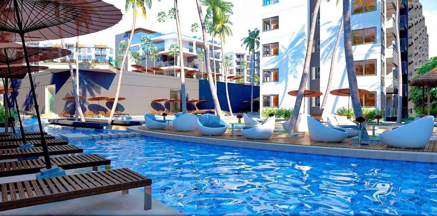 Bird's eye view in Arcadia Beach Resort Pattaya