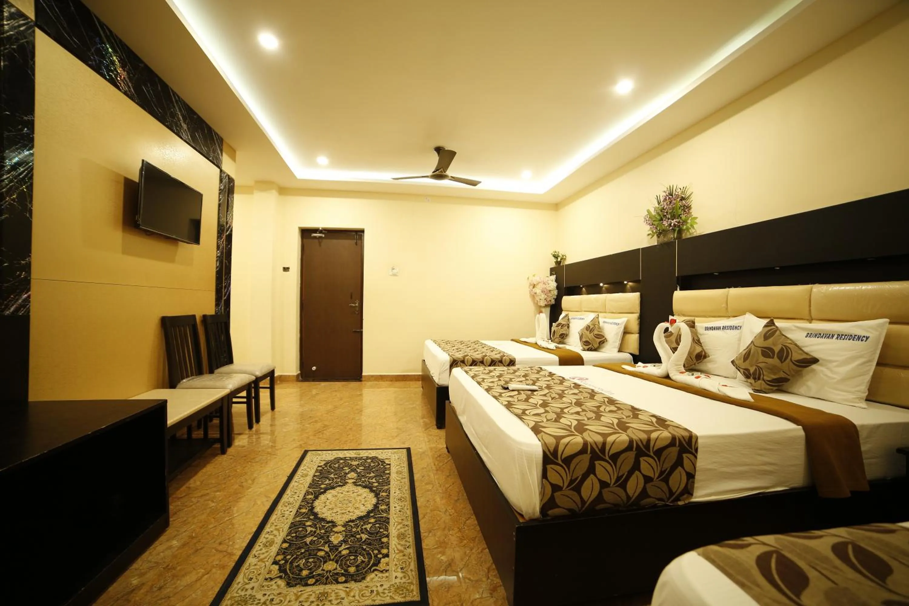 Bed in Hotel Ragavendra Rameswaram