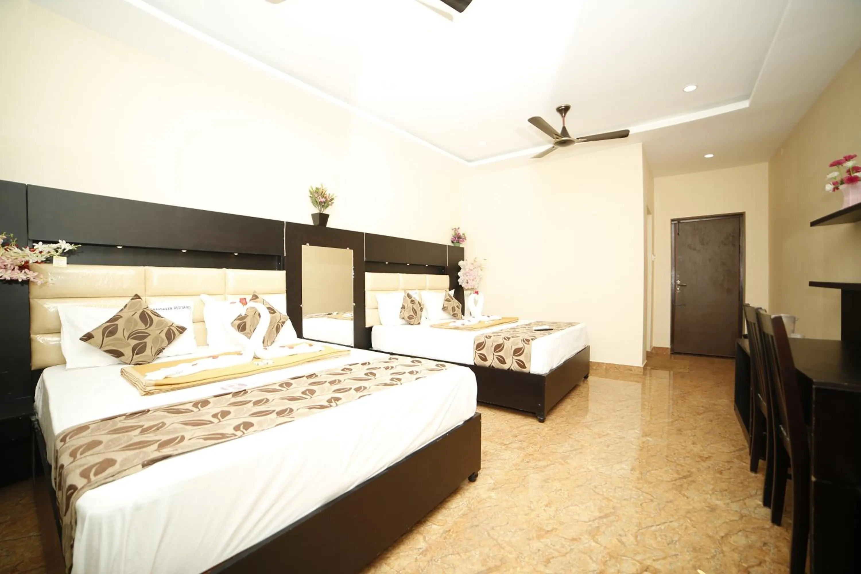 Bed in Hotel Ragavendra Rameswaram