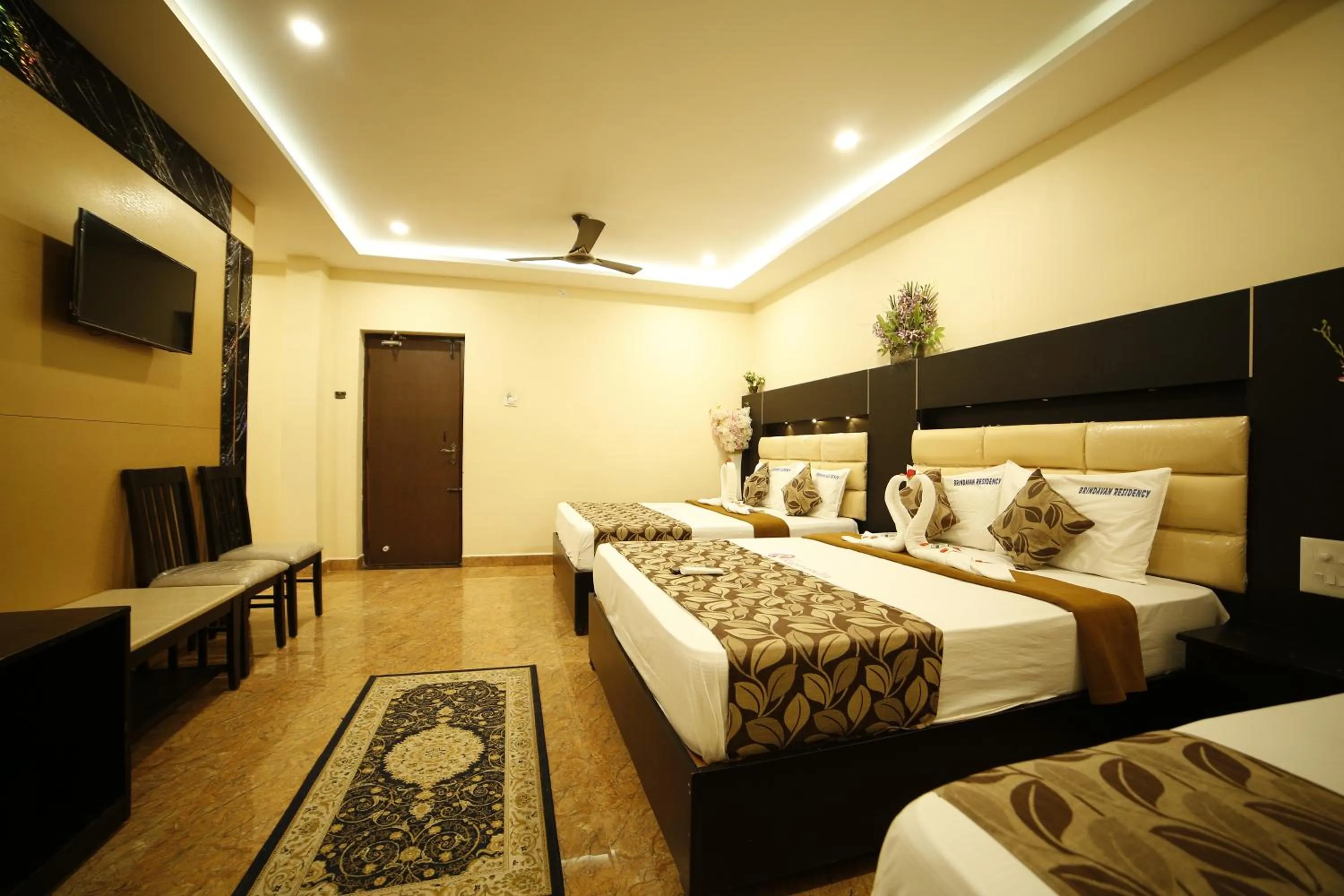 Bed in Hotel Ragavendra Rameswaram
