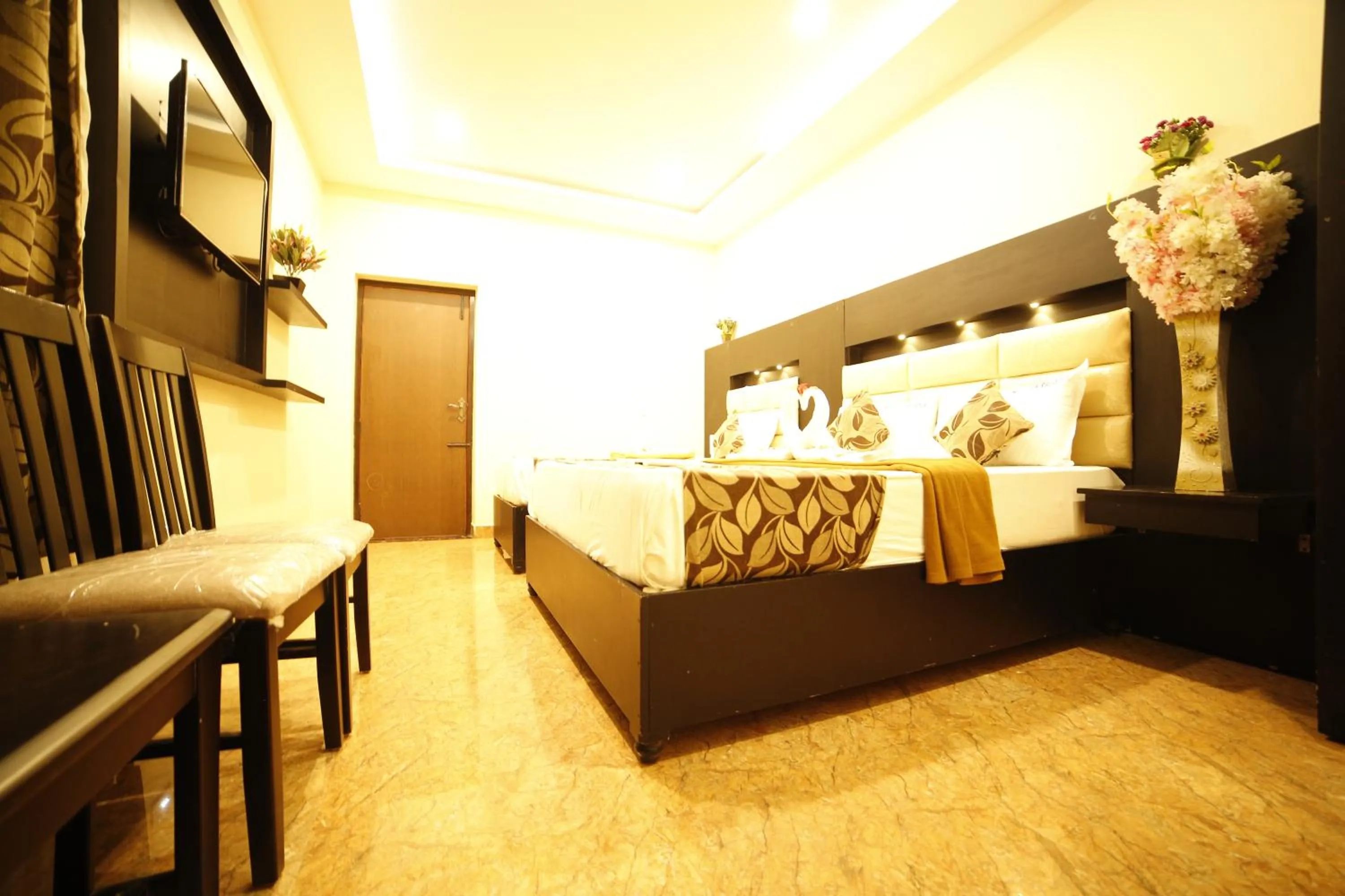 Bed in Hotel Ragavendra Rameswaram