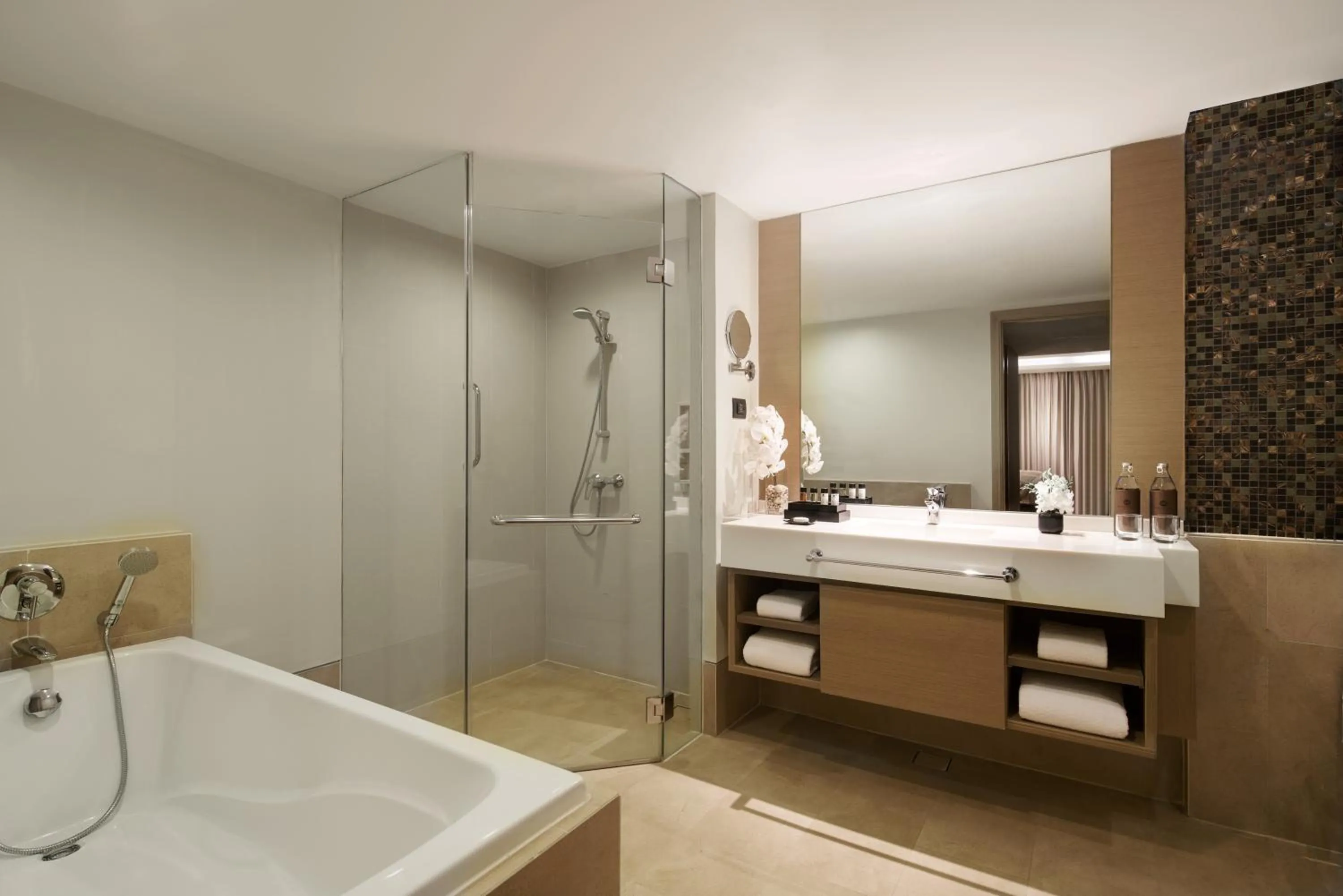 Shower in Grand Fortune Hotel Bangkok - SHA Extra Plus