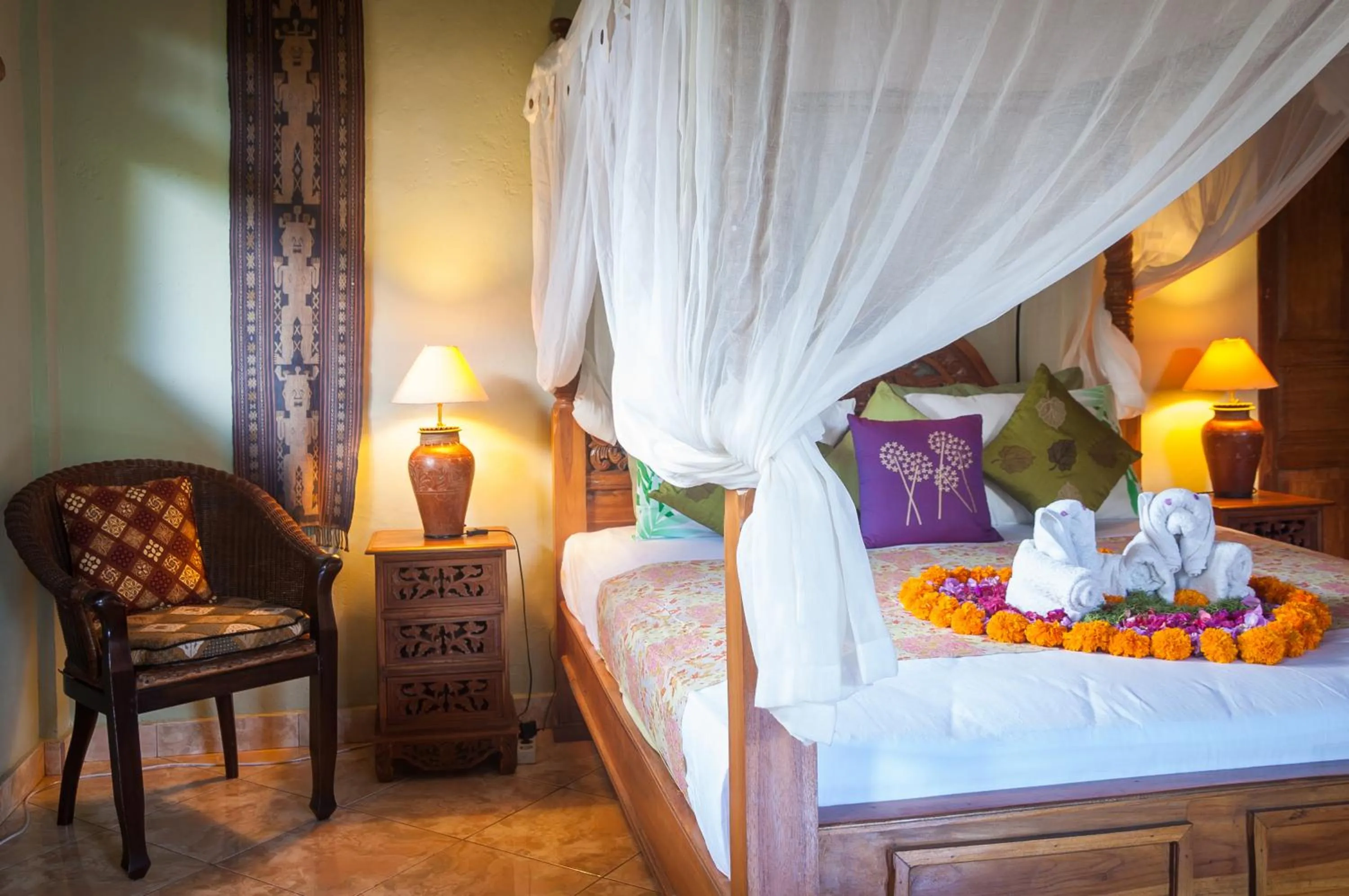 Bedroom, Bed in Taman Rahasia Tropical Sanctuary and Spa