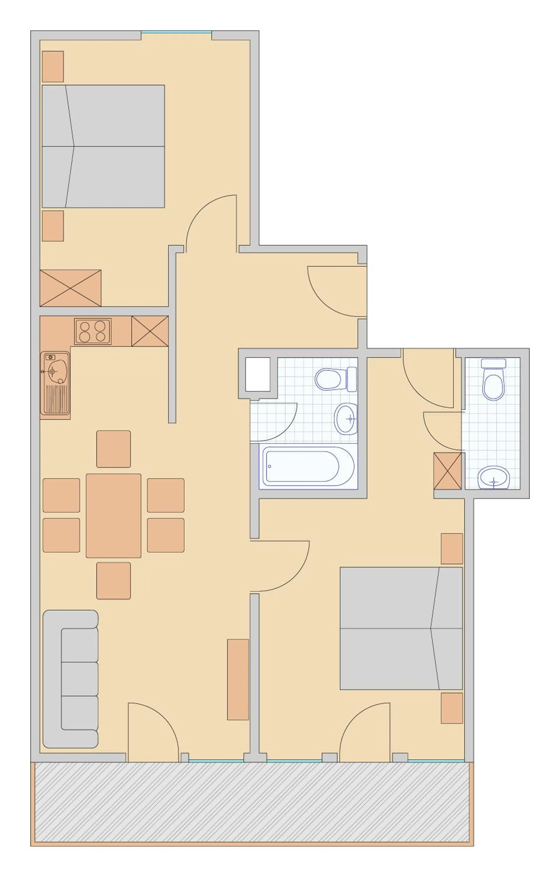 Photo of the whole room in Hotel Cabana