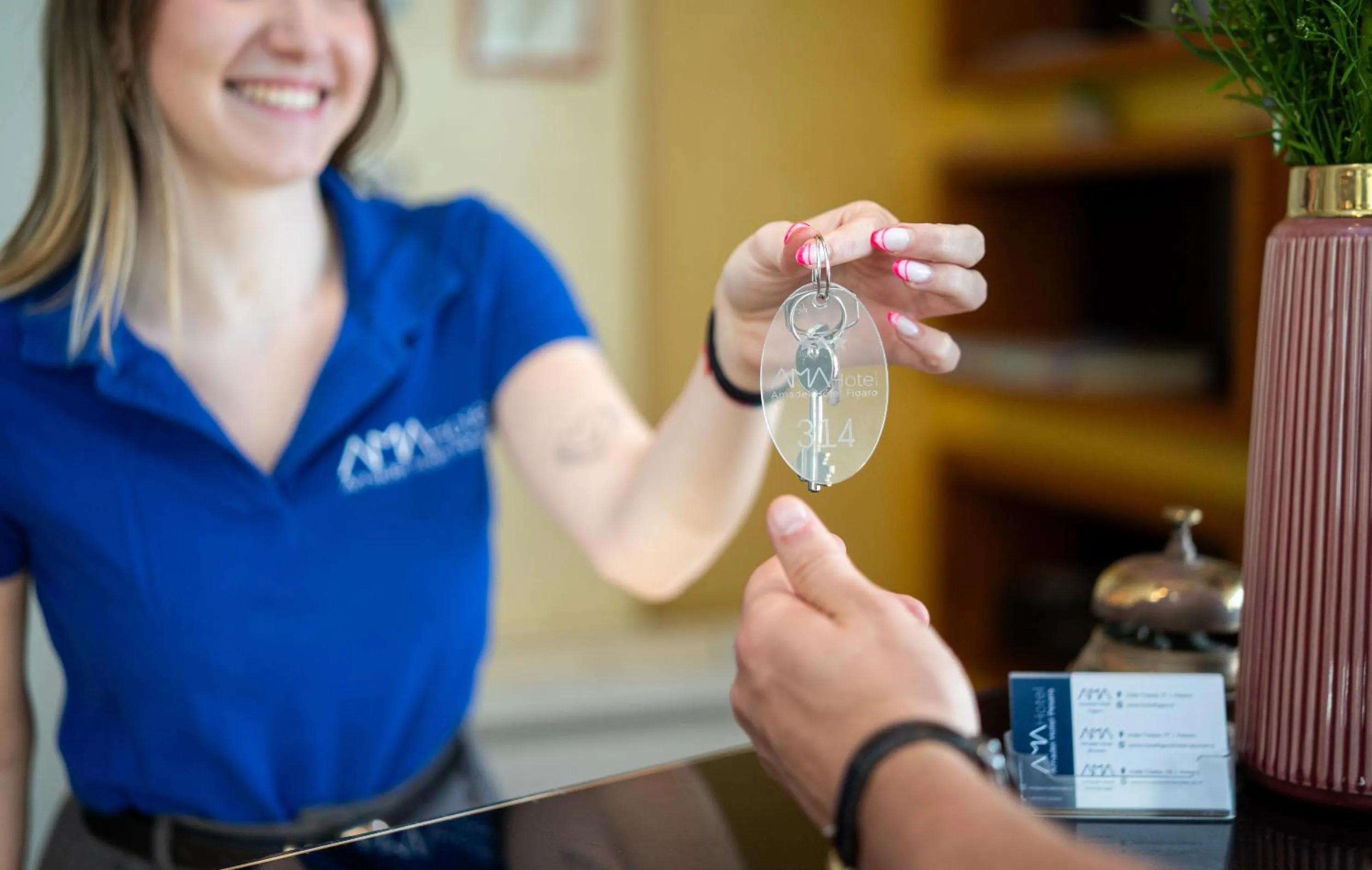 Lobby or reception in Amadei Hotel Figaro & Apartments