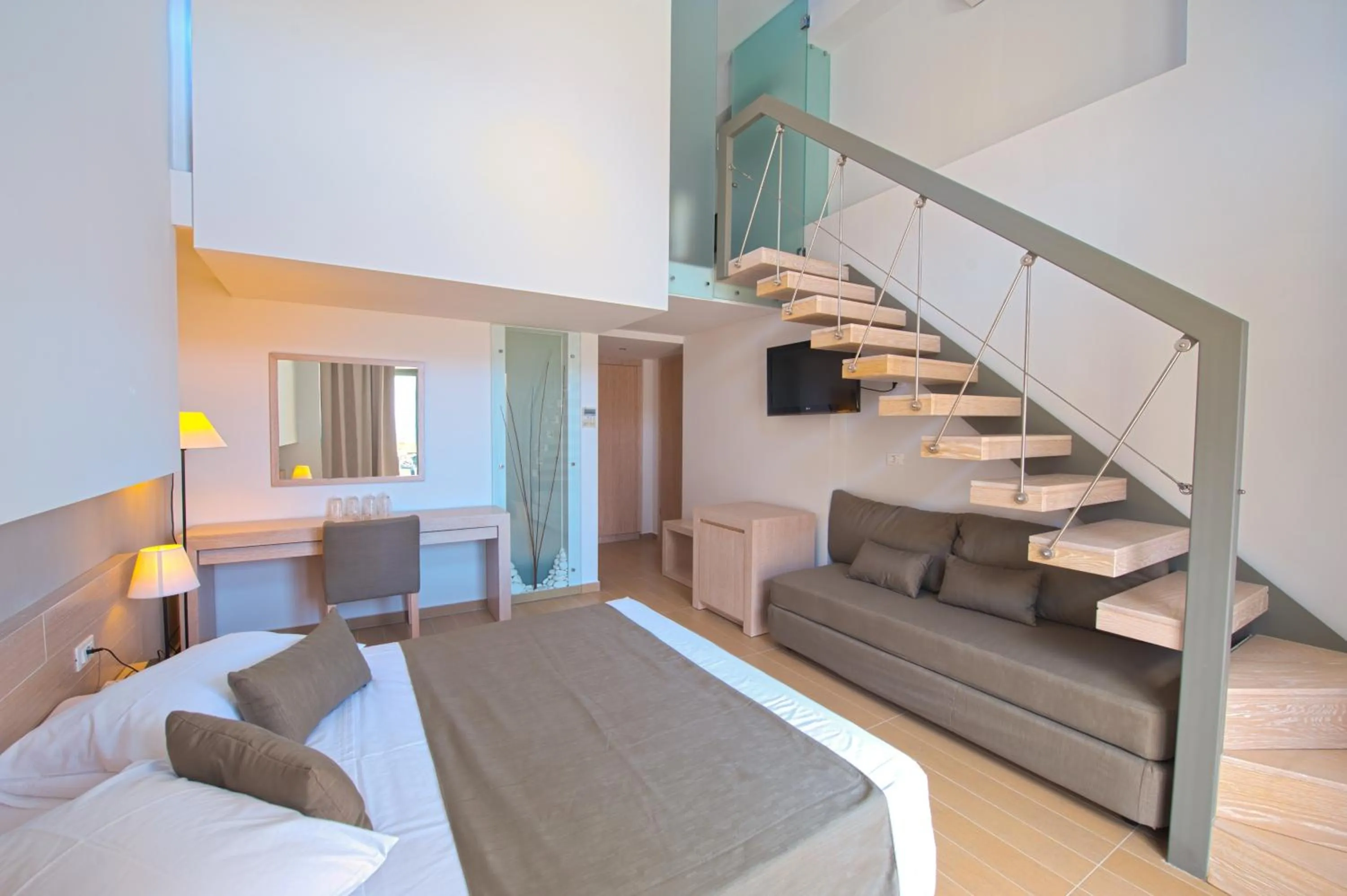 Bedroom, Bed in Akti Palace Hotel