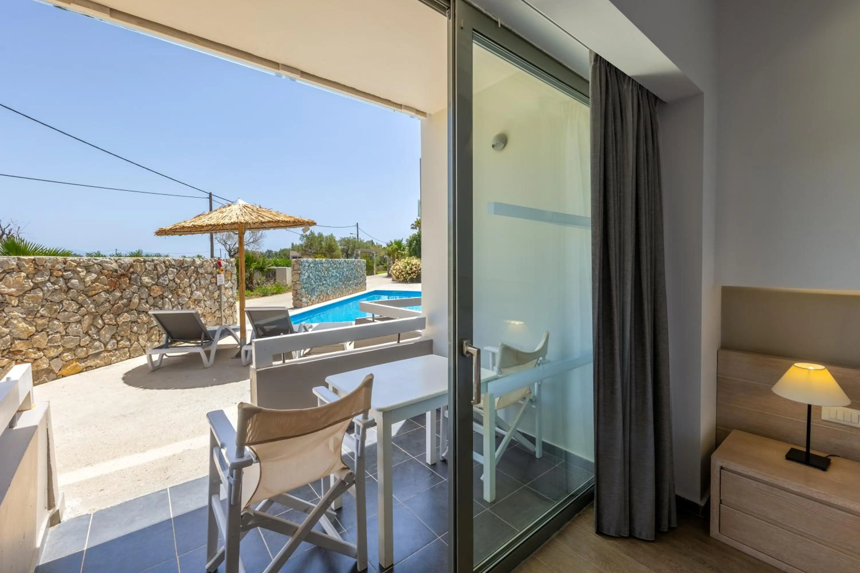 Pool view in Akti Palace Hotel