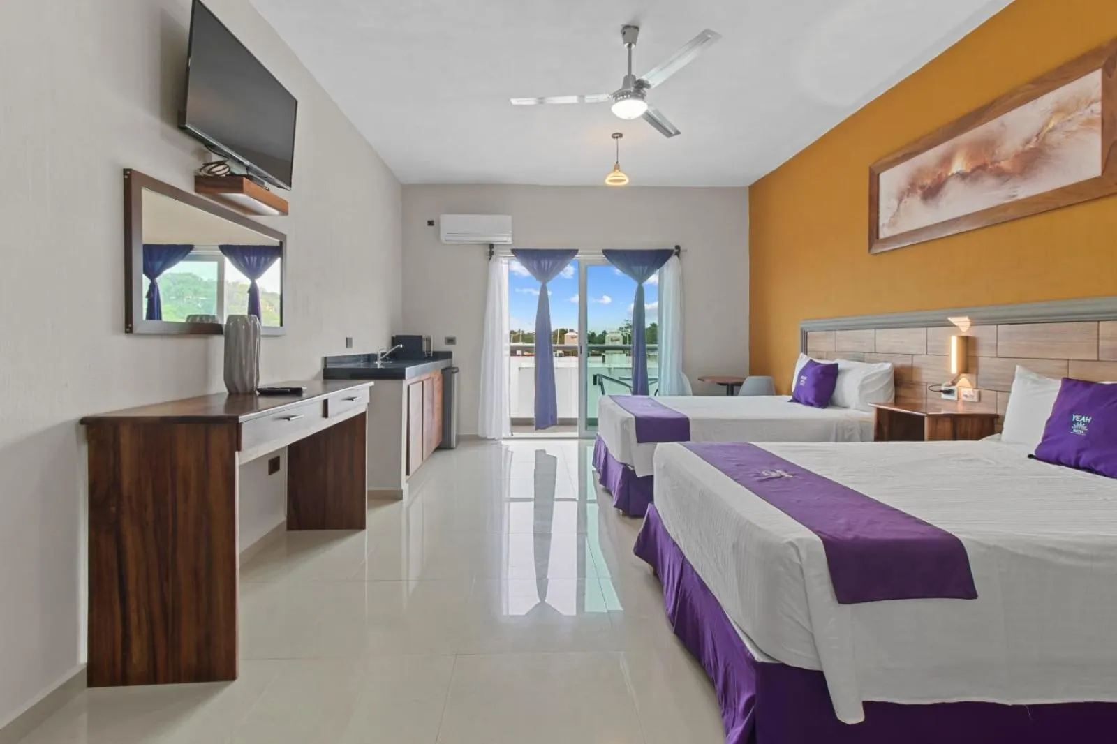 Bed in Hotel Yeah Rincón de Guayabitos