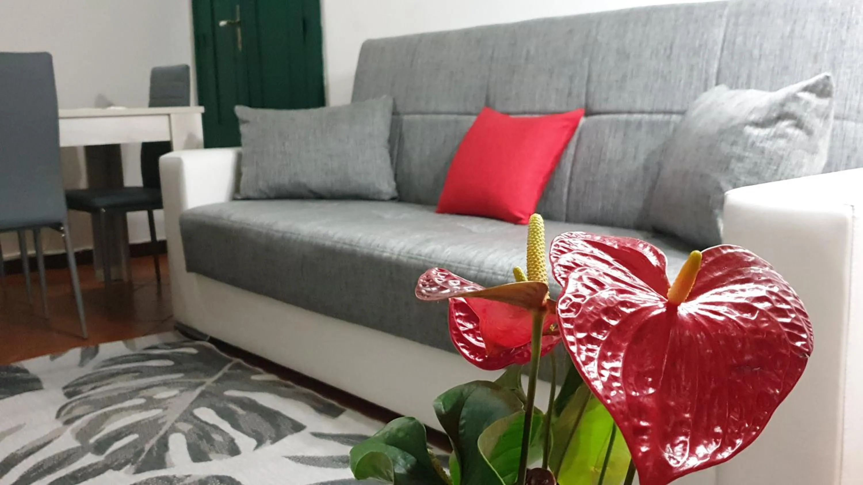 Seating area, Bed in The Good Place