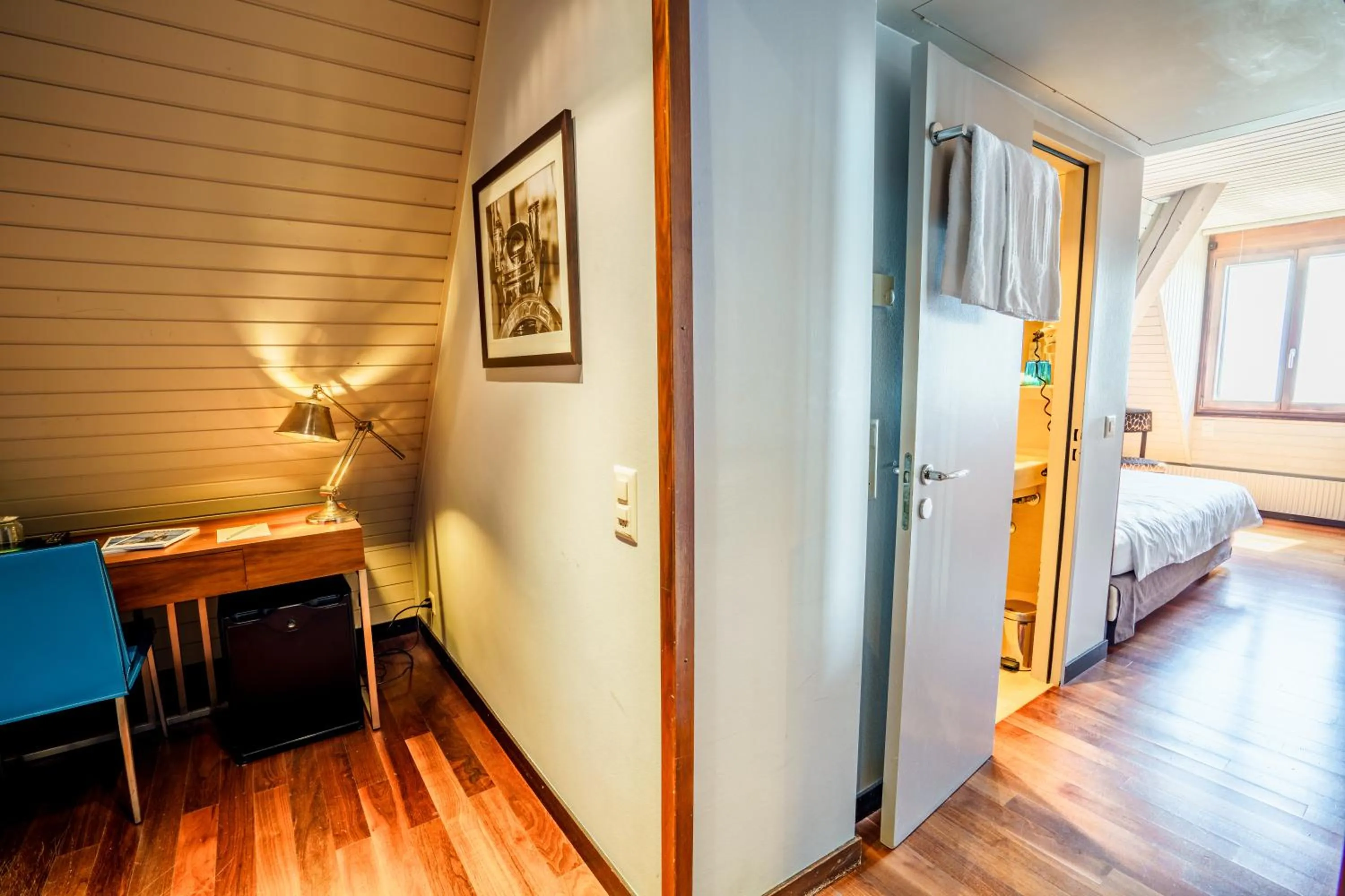 Bed in Rivage Hotel Restaurant Lutry