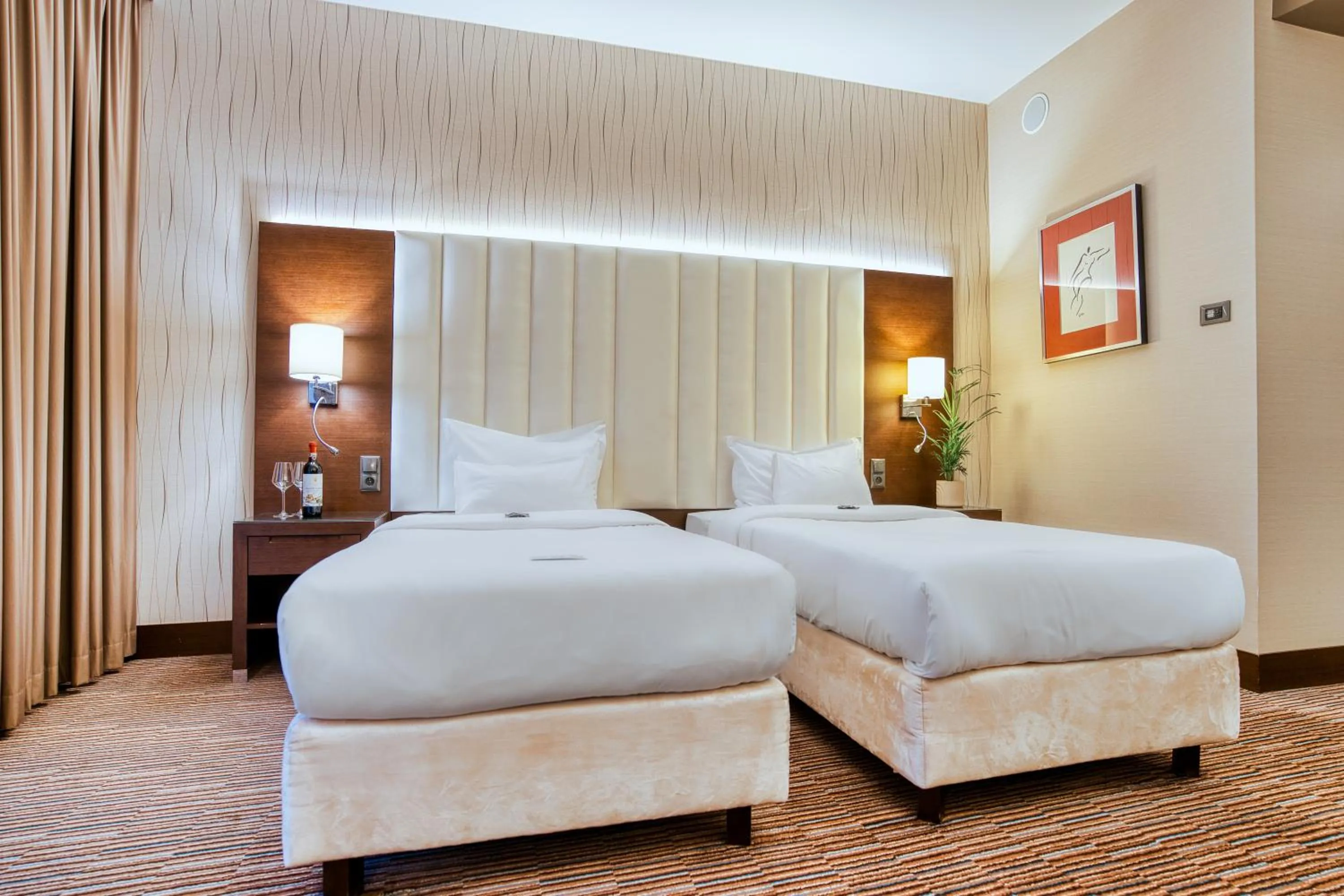 Bed in Copernicus Toruń Hotel