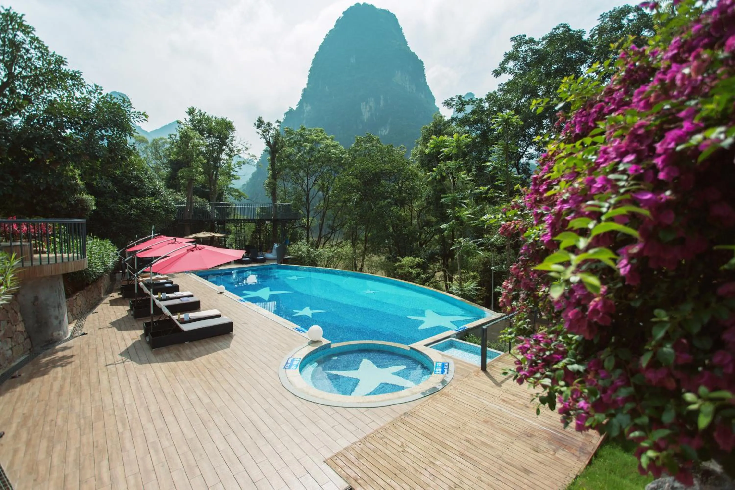 Pool view in Li River Resort
