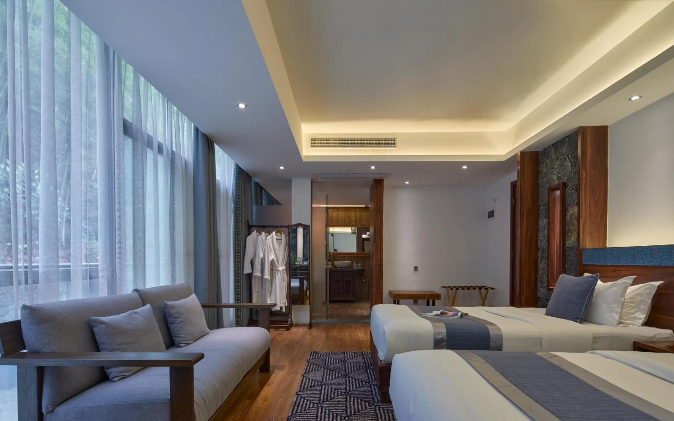 Photo of the whole room, Bed in Li River Resort