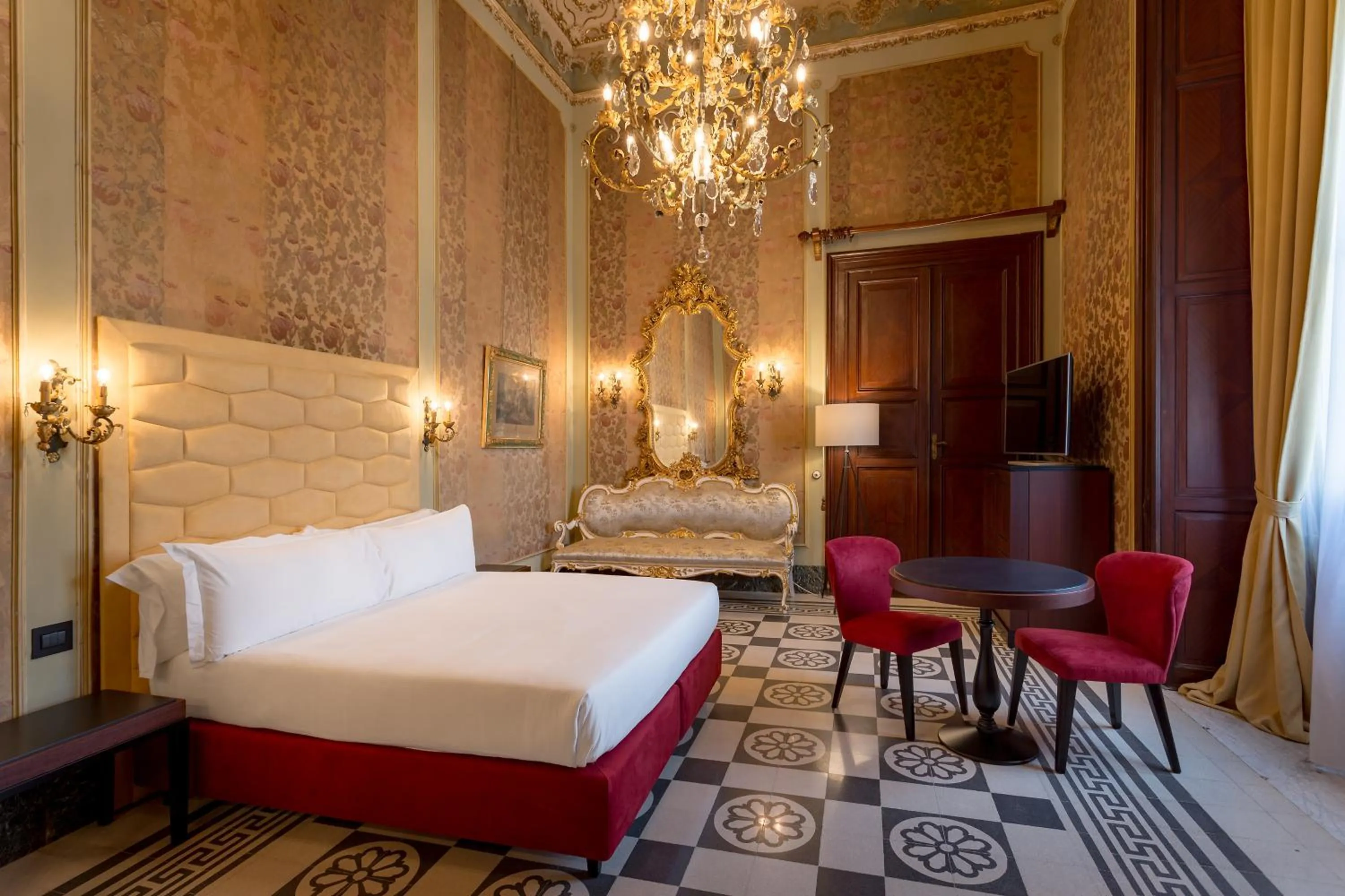 Bedroom, Bed in Room Of Andrea Hotel