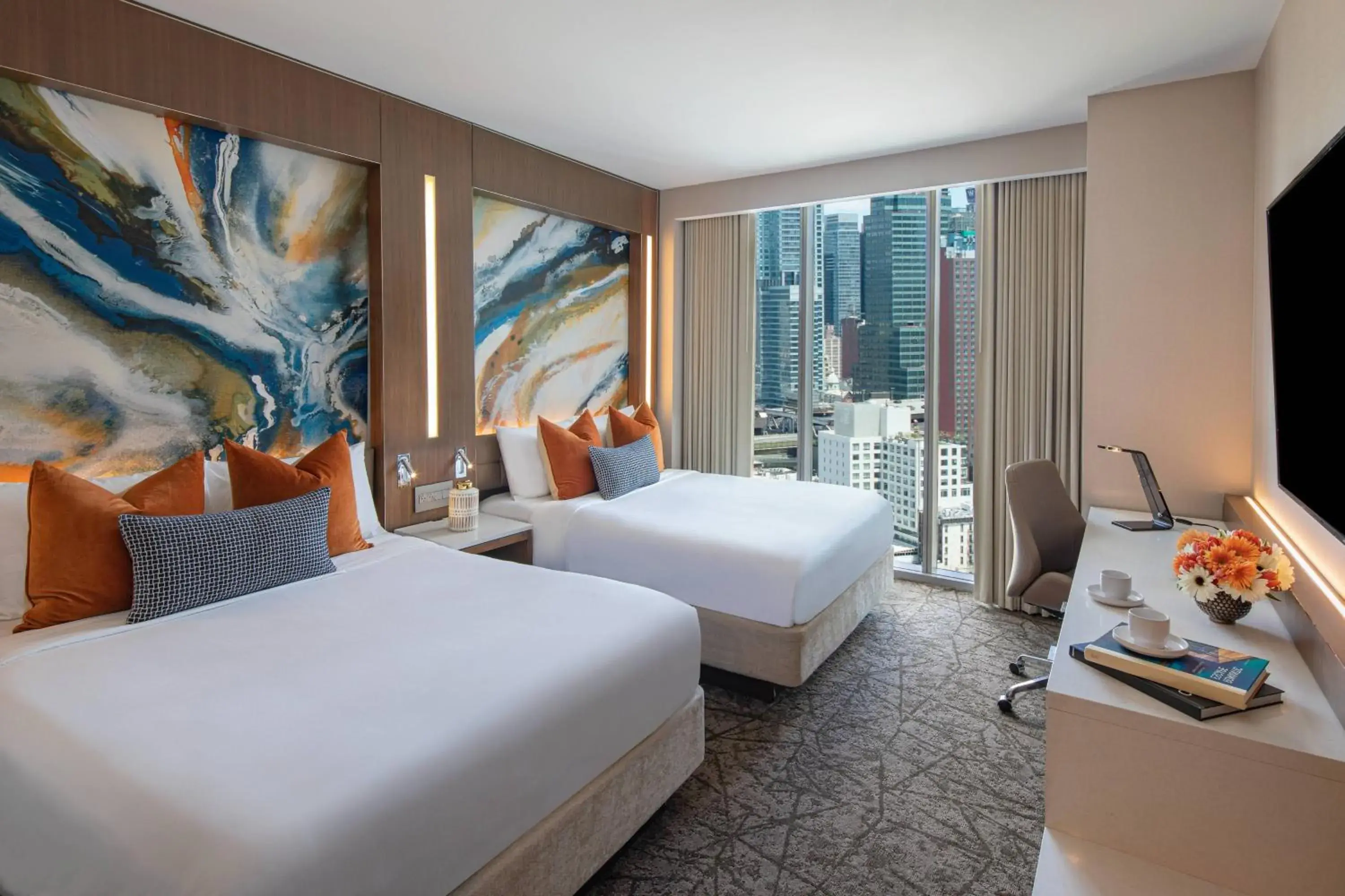 Guest room, 2 Queen, City view in Courtyard New York Manhattan/Midtown West Guest room, 2 Queen, City view in Courtyard New York Manhattan/Midtown West