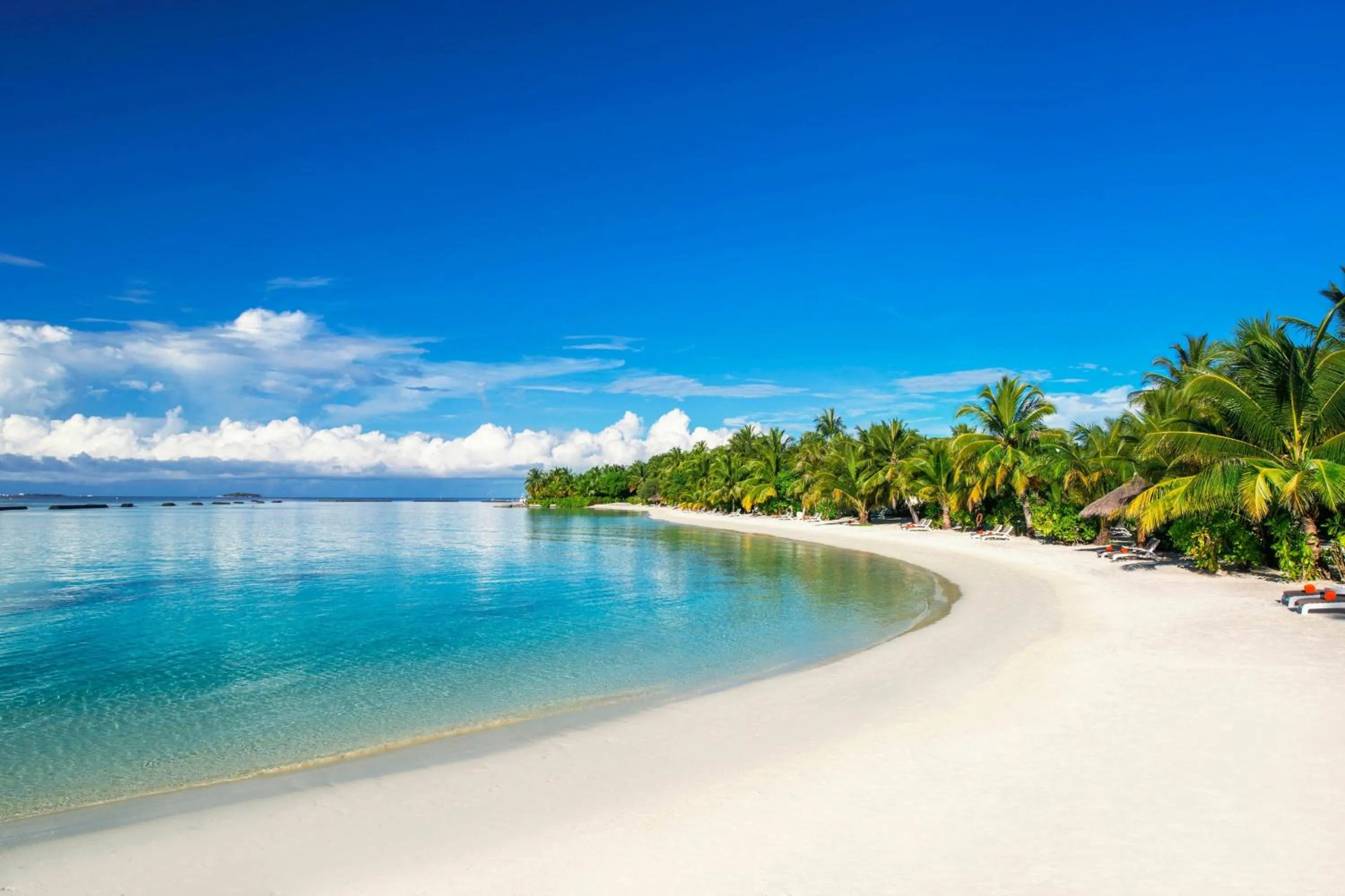 Beach in Sheraton Maldives Full Moon Resort & Spa