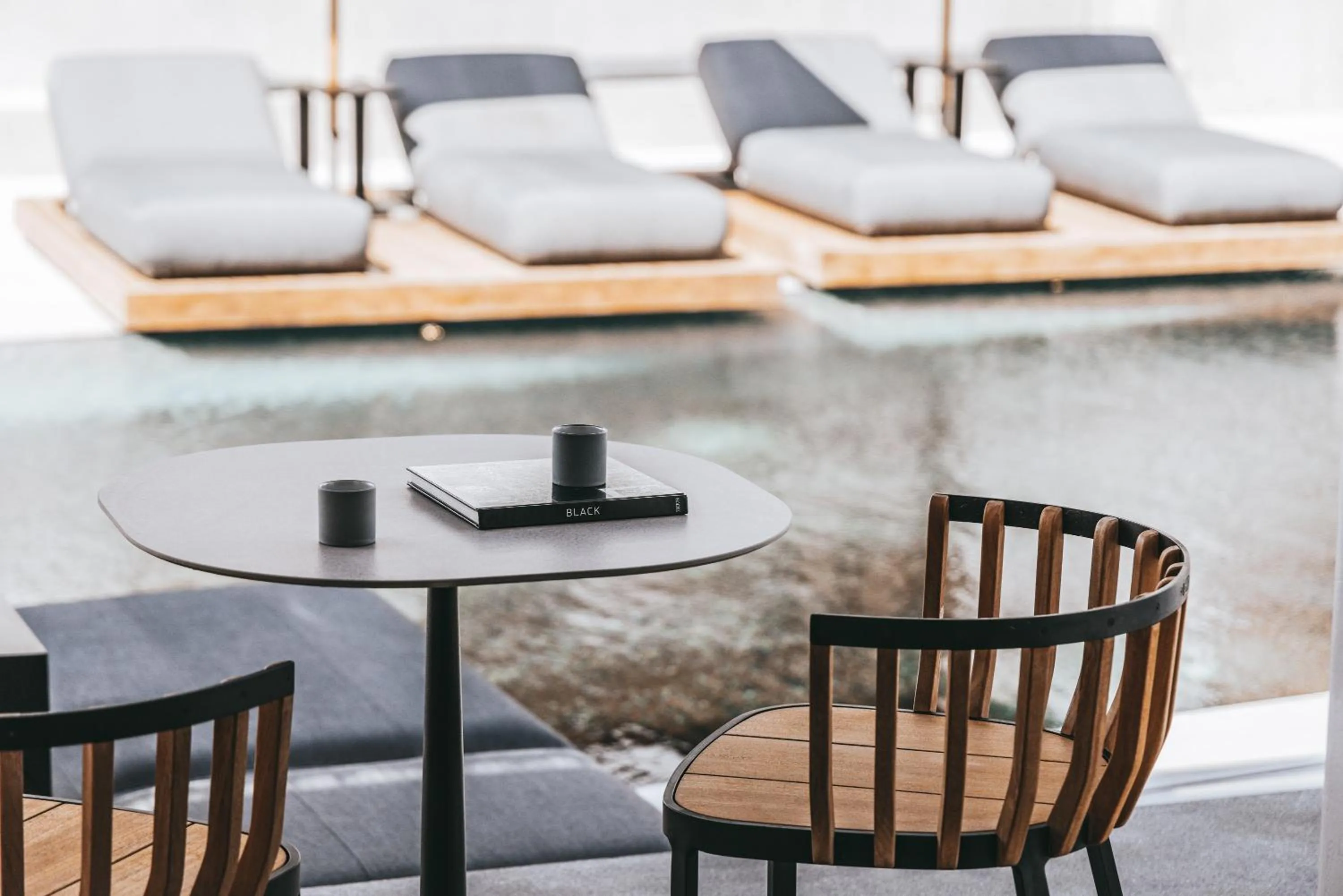 Seating area in Elia Mykonos Resort