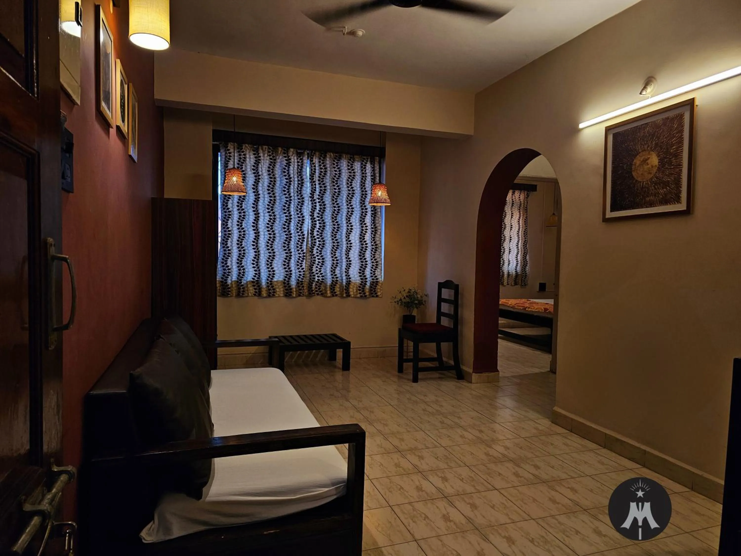 Living room, Bed in Bijou Guest House