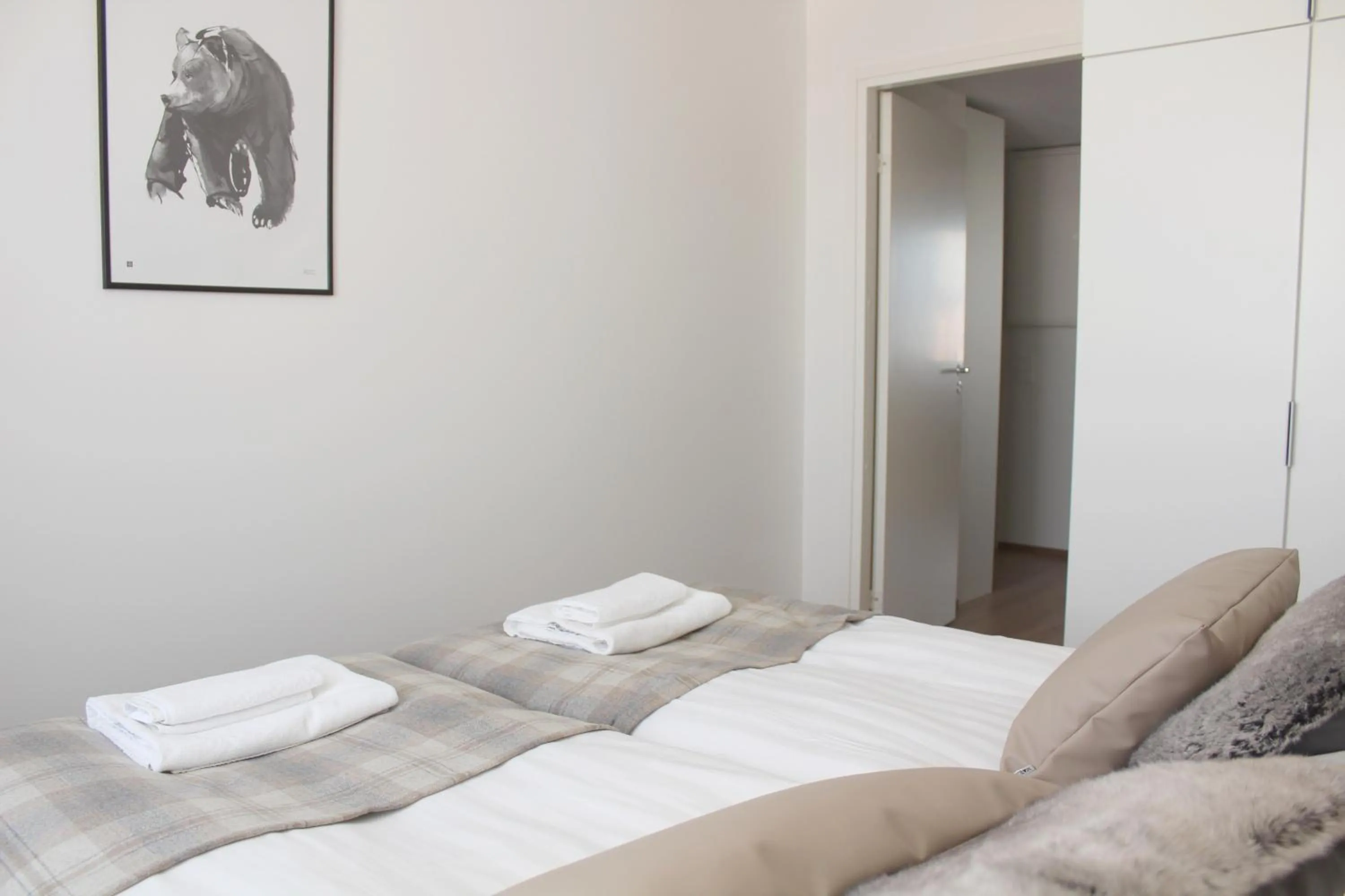 Bed in Forenom Serviced Apartments Rovaniemi Valtakatu