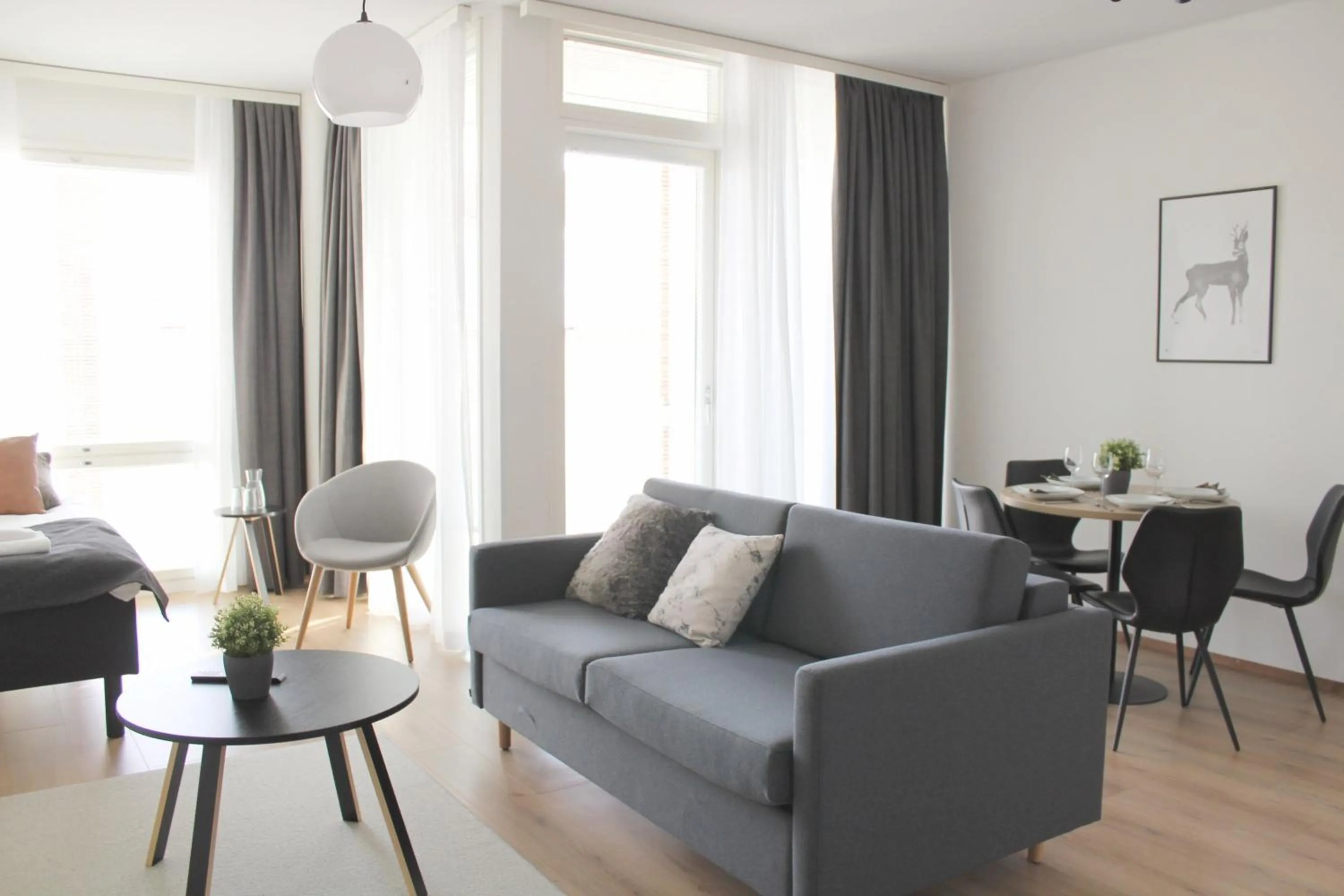 Living room in Forenom Serviced Apartments Rovaniemi Valtakatu