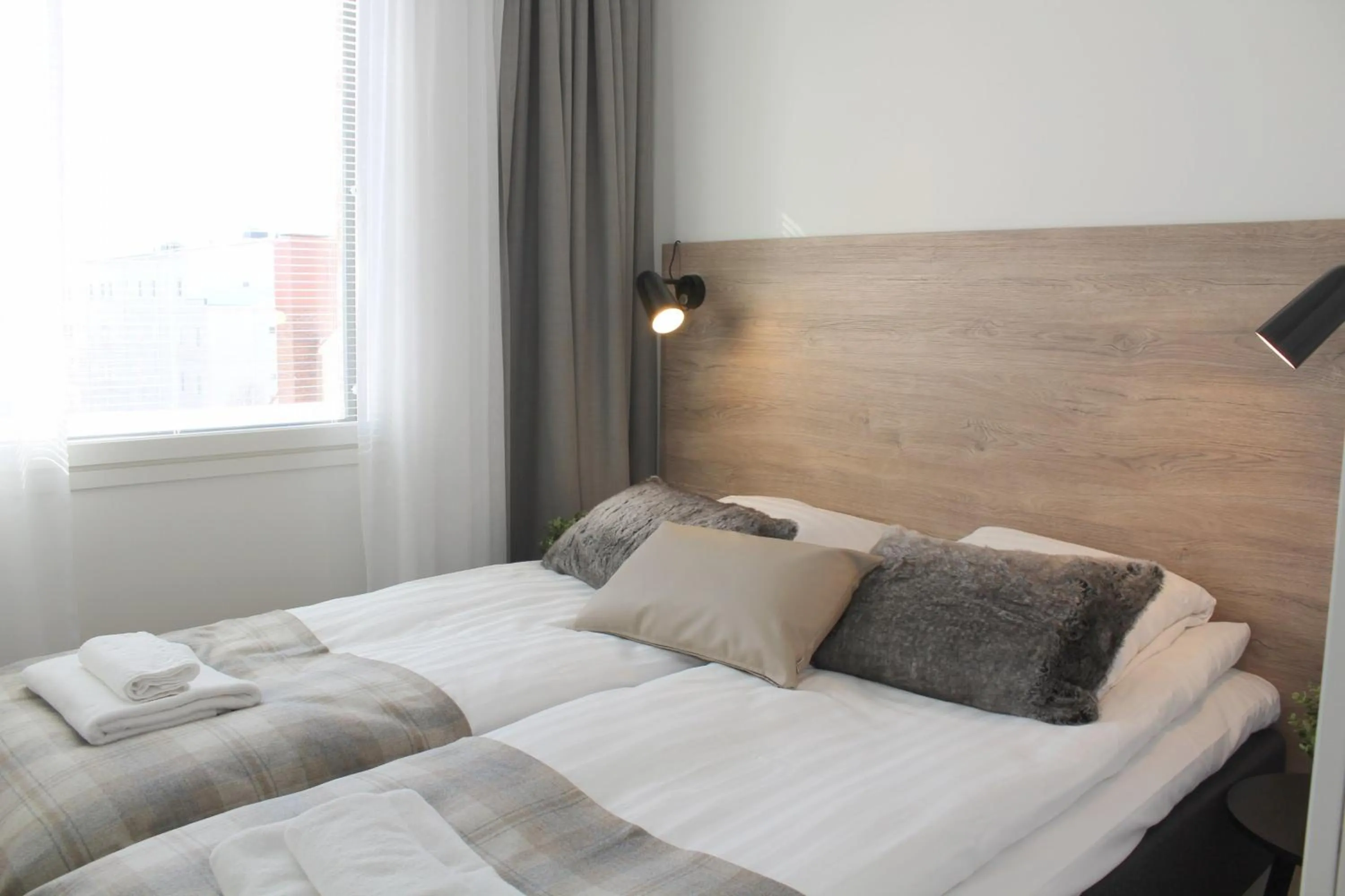 Bedroom, Bed in Forenom Serviced Apartments Rovaniemi Valtakatu