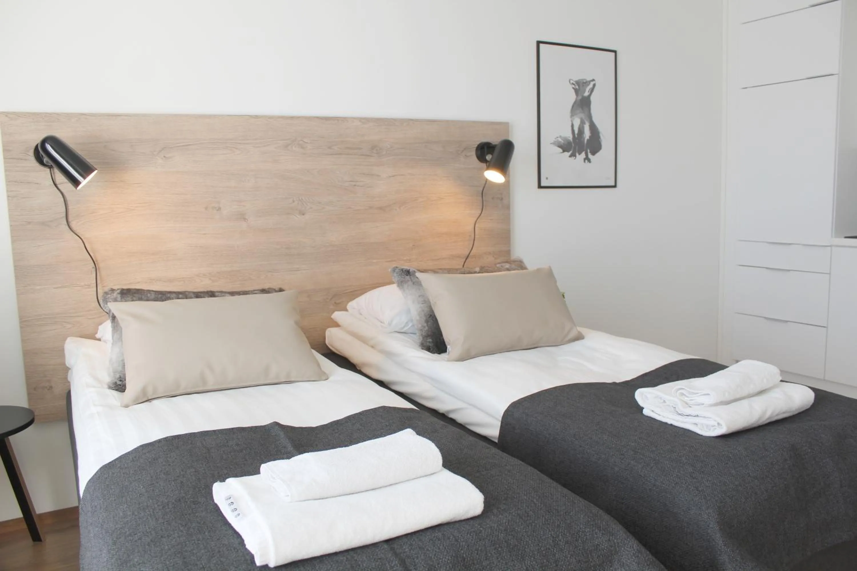 Bedroom, Bed in Forenom Serviced Apartments Rovaniemi Valtakatu