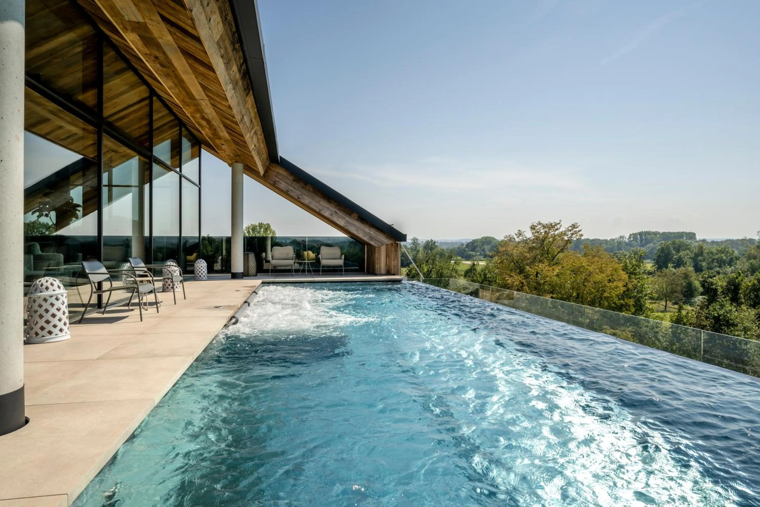 Hot Spring Bath in Wellness & Thermal Retreat Das Mühlbach