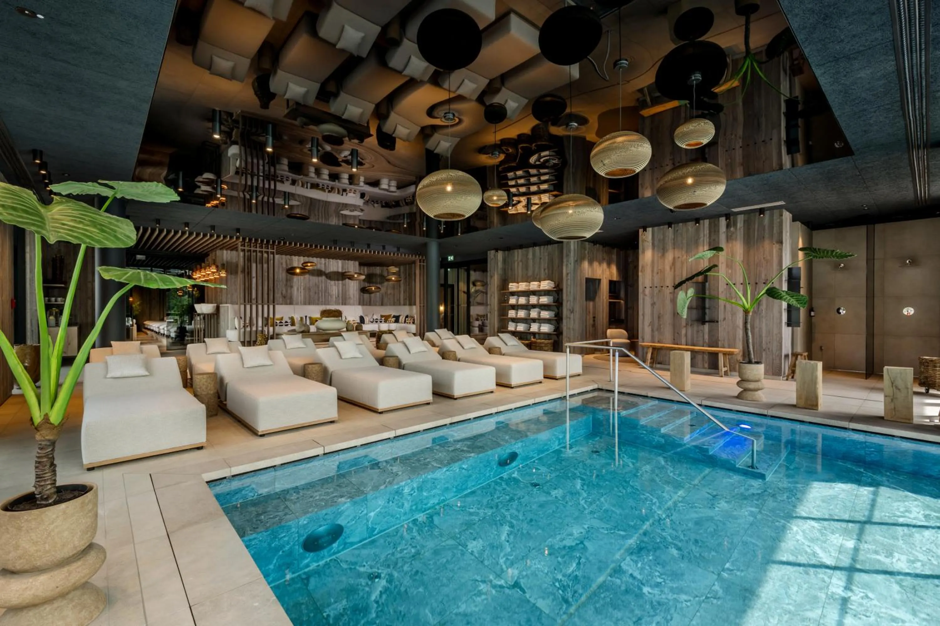 Hot Spring Bath in Wellness & Thermal Retreat Das Mühlbach