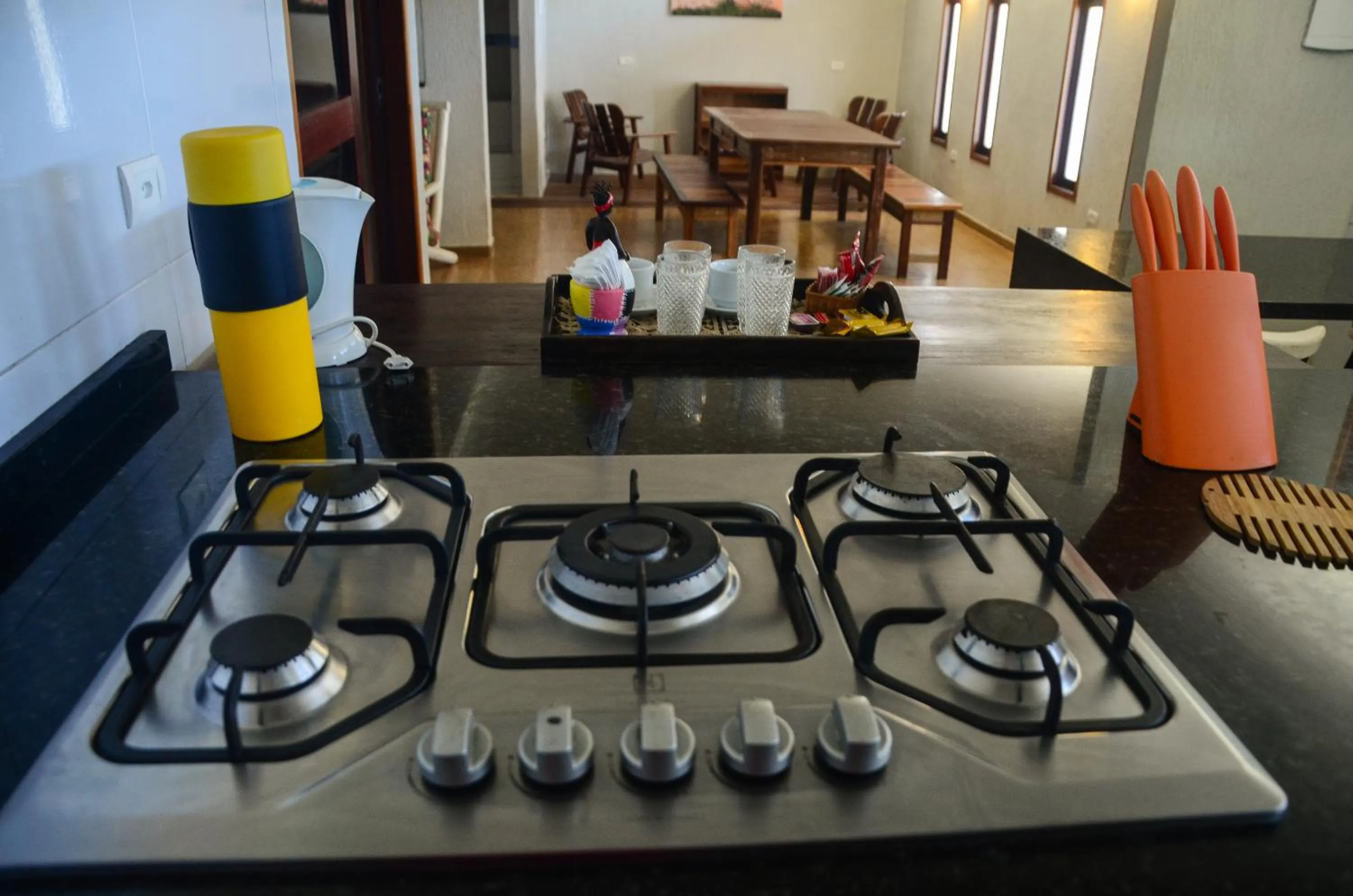 Kitchen or kitchenette in Pousada Flor de Maraca