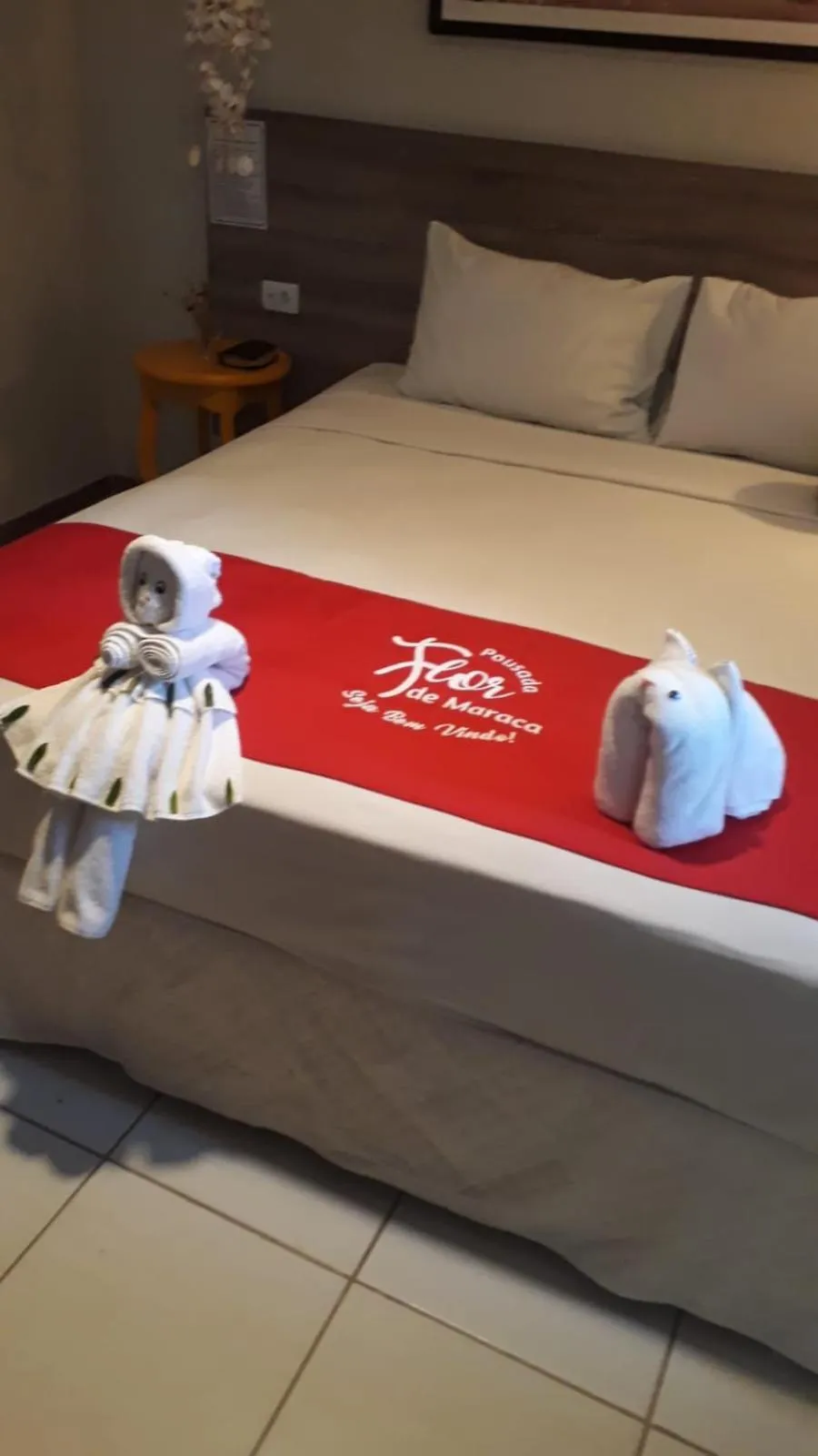 Bed in Pousada Flor de Maraca