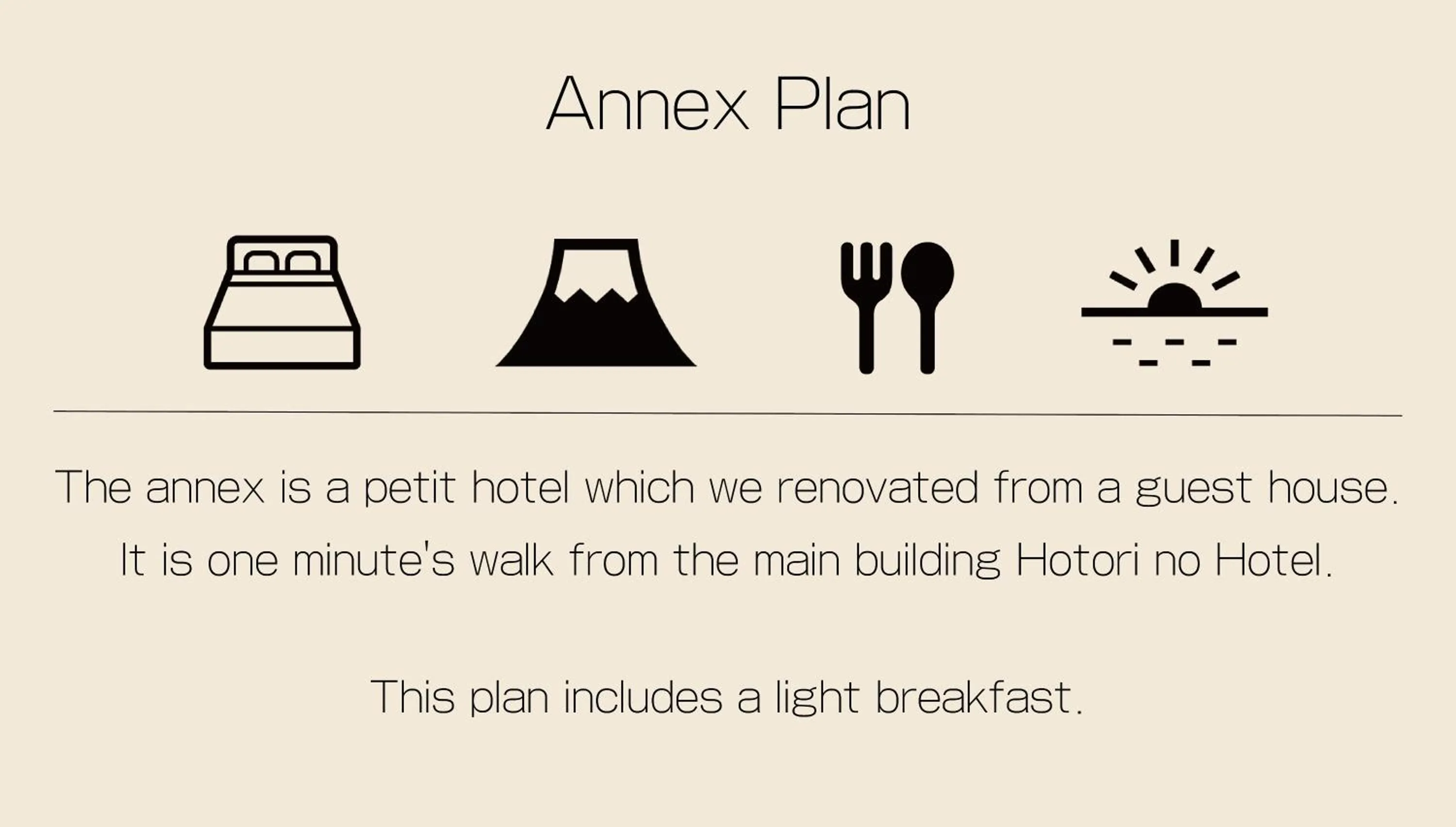 Text overlay in HOTORI no HOTEL BAN