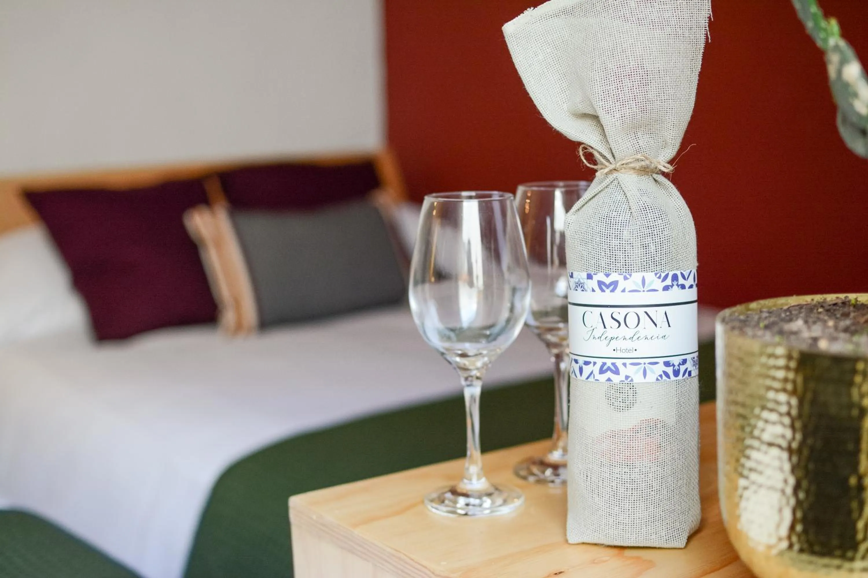 Drinks, Bed in Hotel Casona Independencia