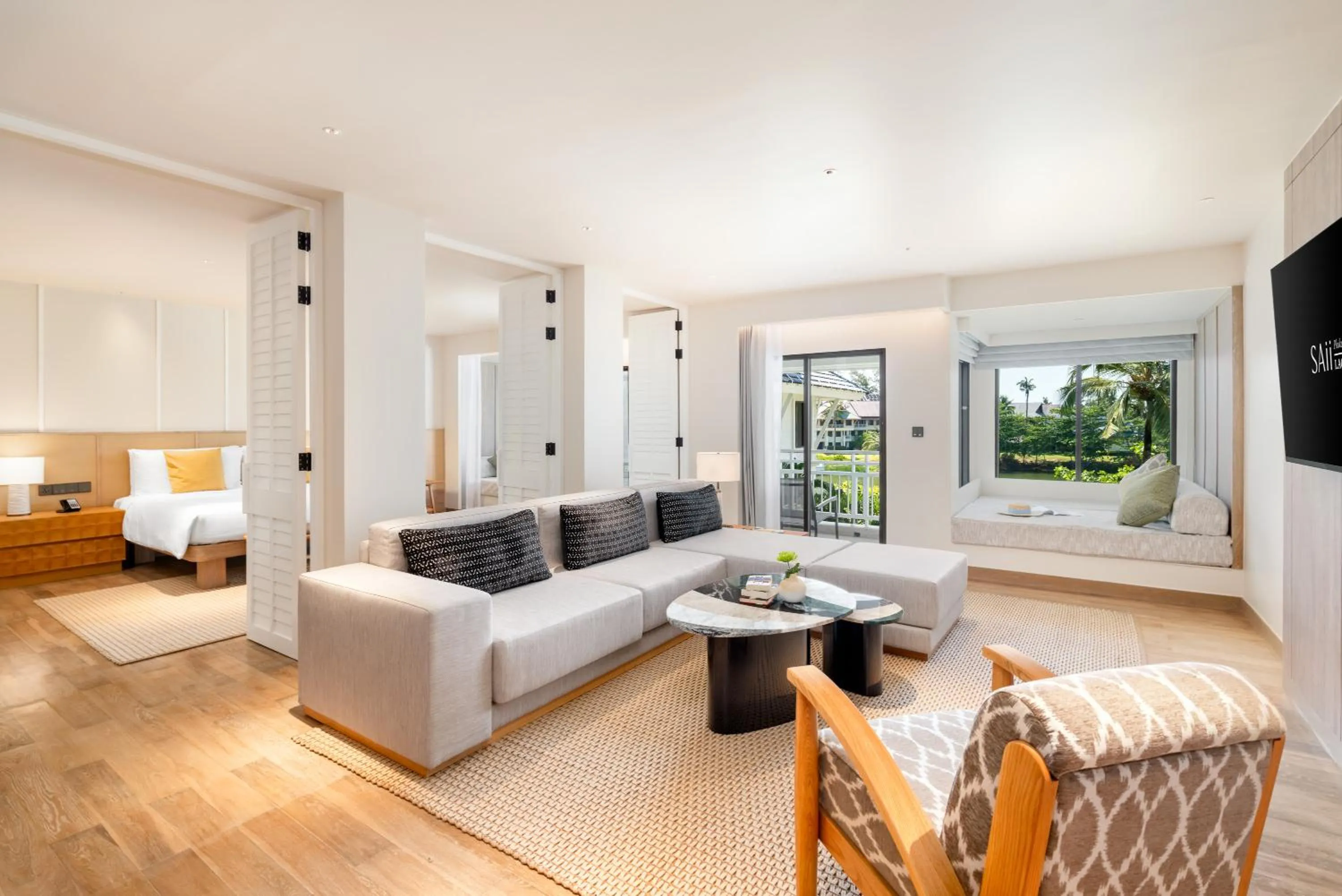 Living room, Bed in SAii Laguna Phuket