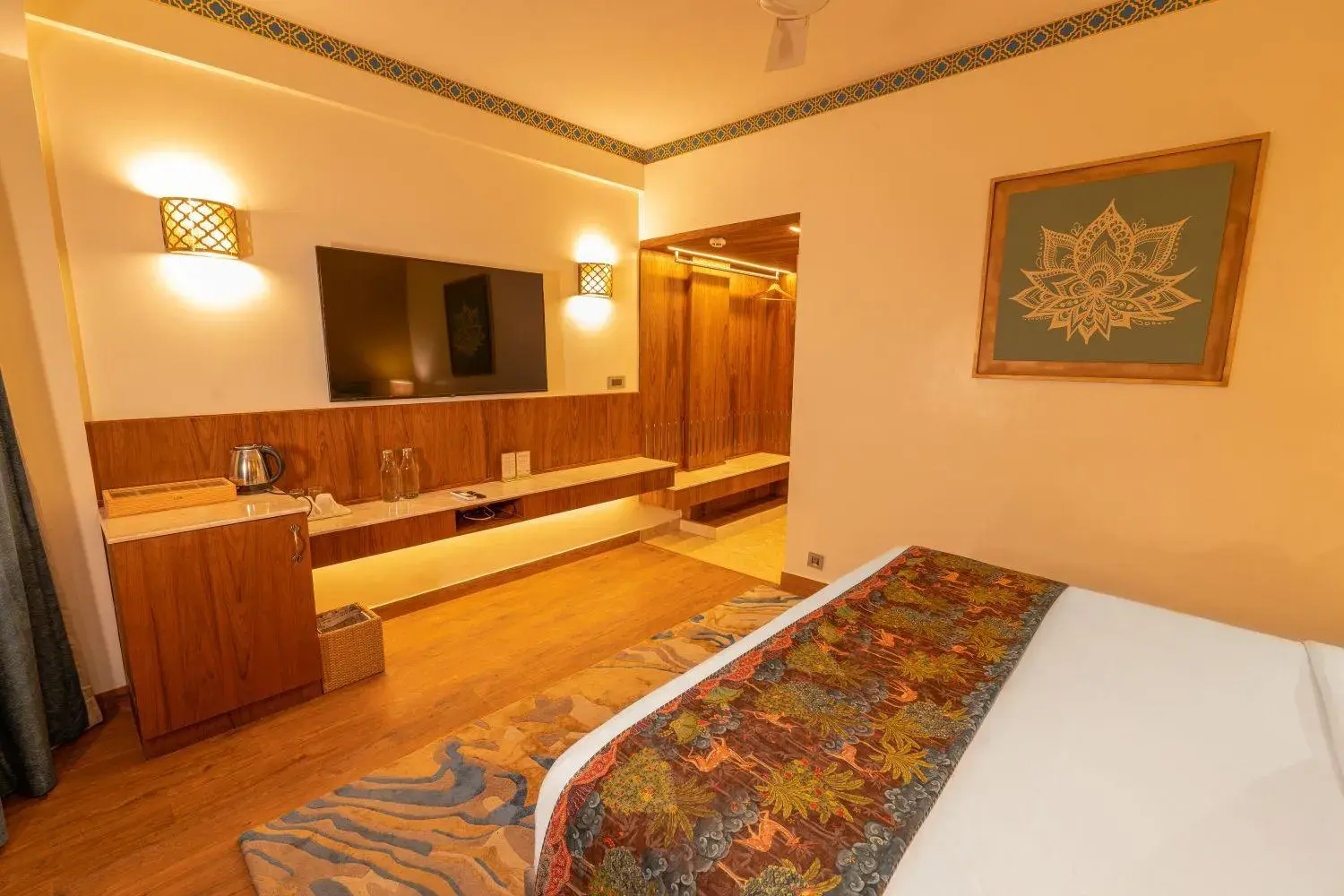 Deluxe Room Partial River View With Balcony - single occupancy in GANGA KINARE- A Riverside Boutique Resort, Rishikesh Deluxe Room Partial River View With Balcony - single occupancy in GANGA KINARE- A Riverside Boutique Resort, Rishikesh