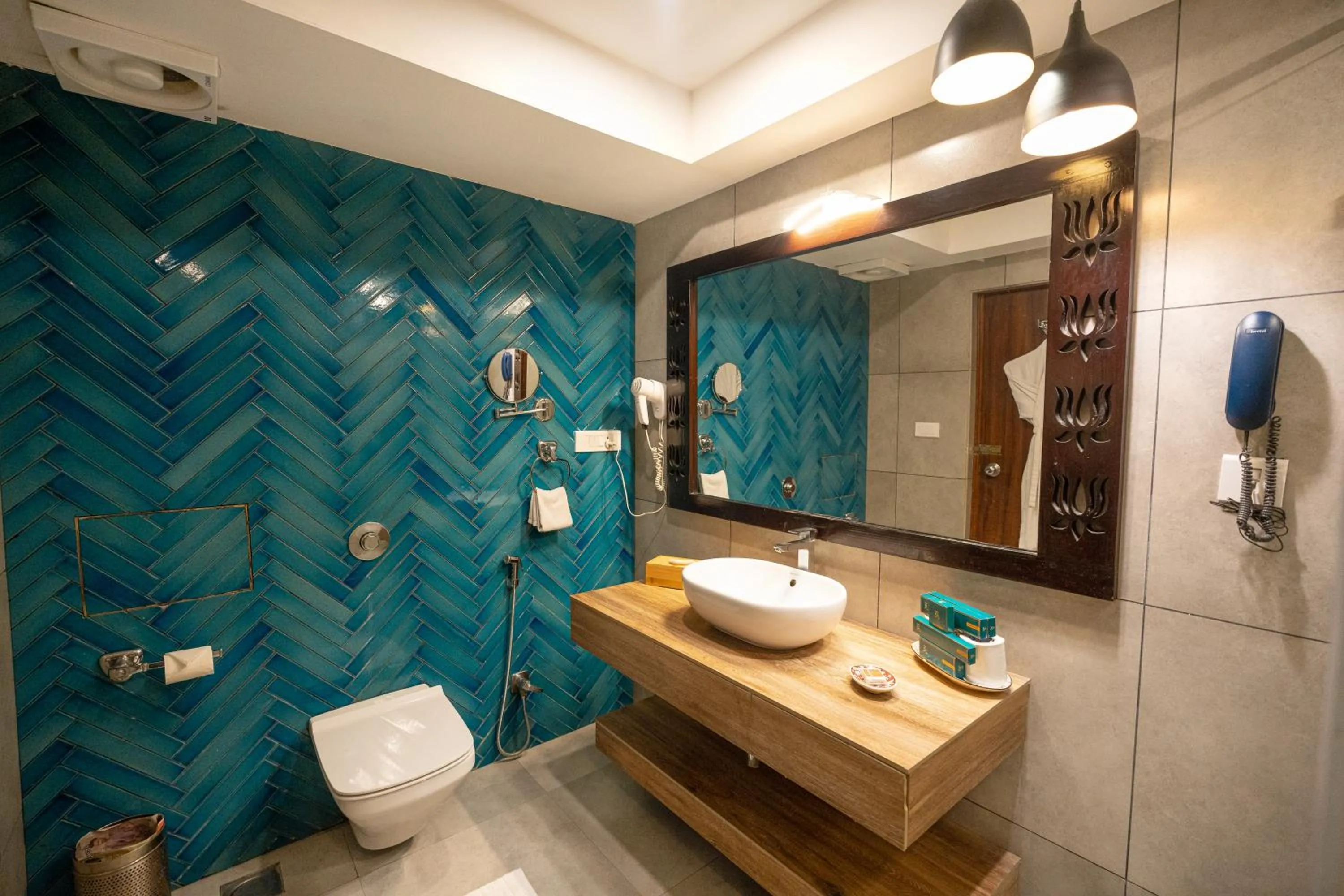 Bathroom in GANGA KINARE- A Riverside Boutique Resort, Rishikesh