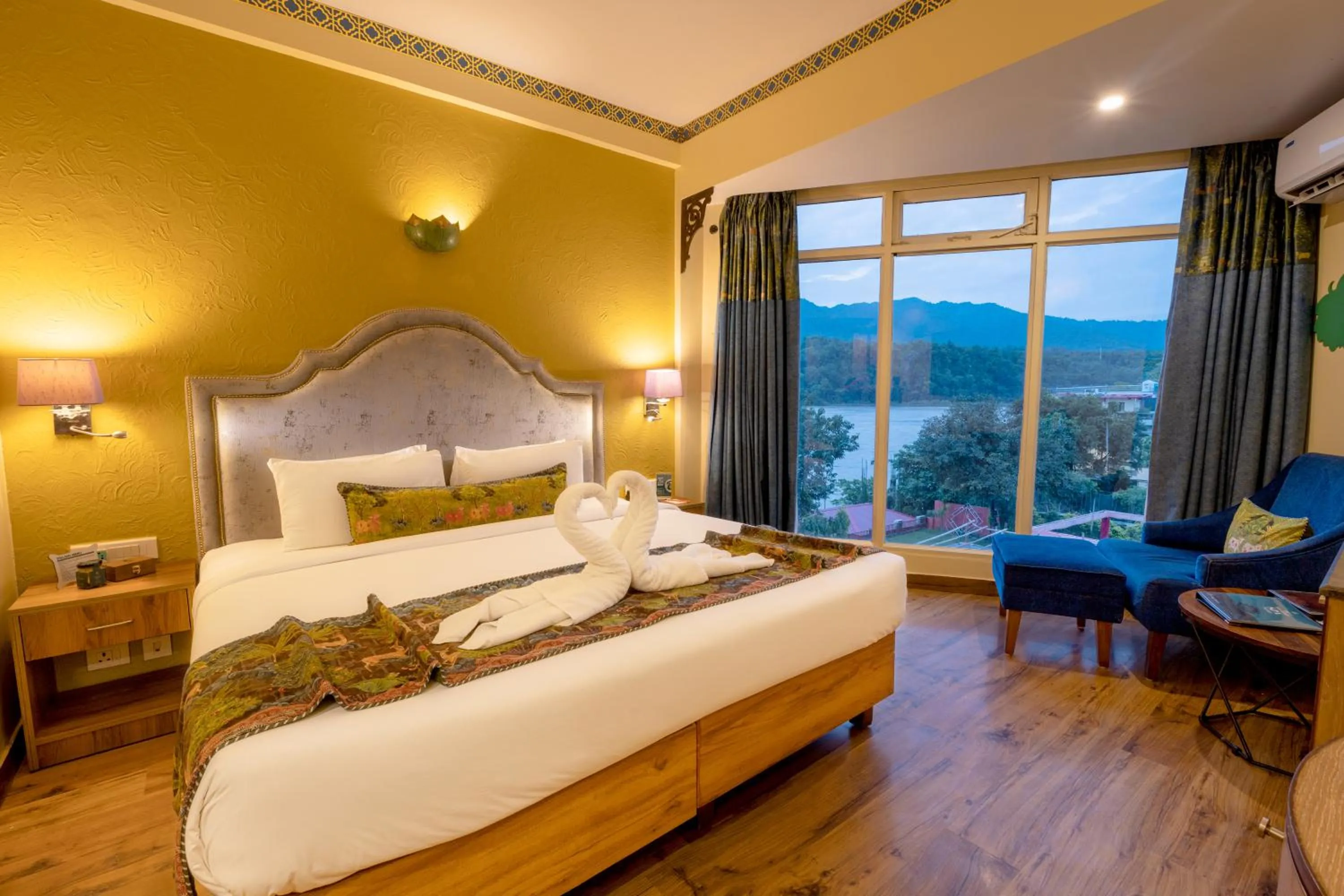 Bedroom, Bed in GANGA KINARE- A Riverside Boutique Resort, Rishikesh