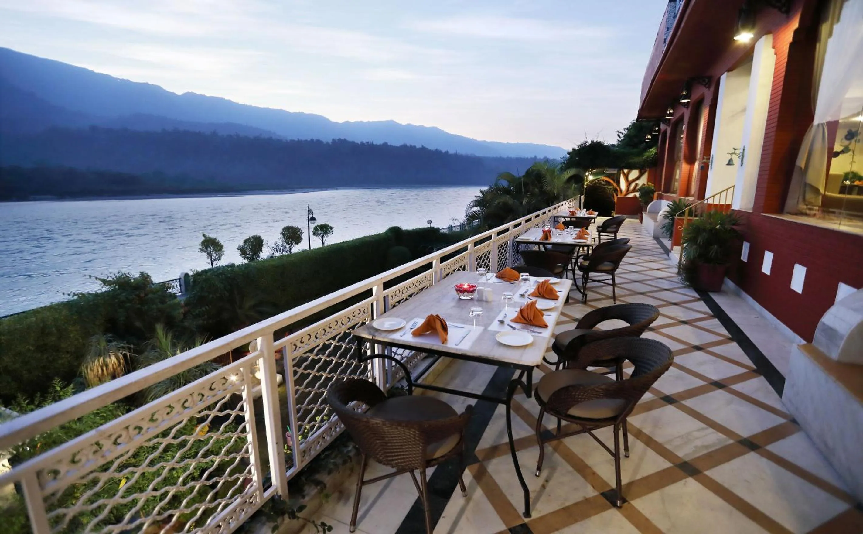 Patio in GANGA KINARE- A Riverside Boutique Resort, Rishikesh