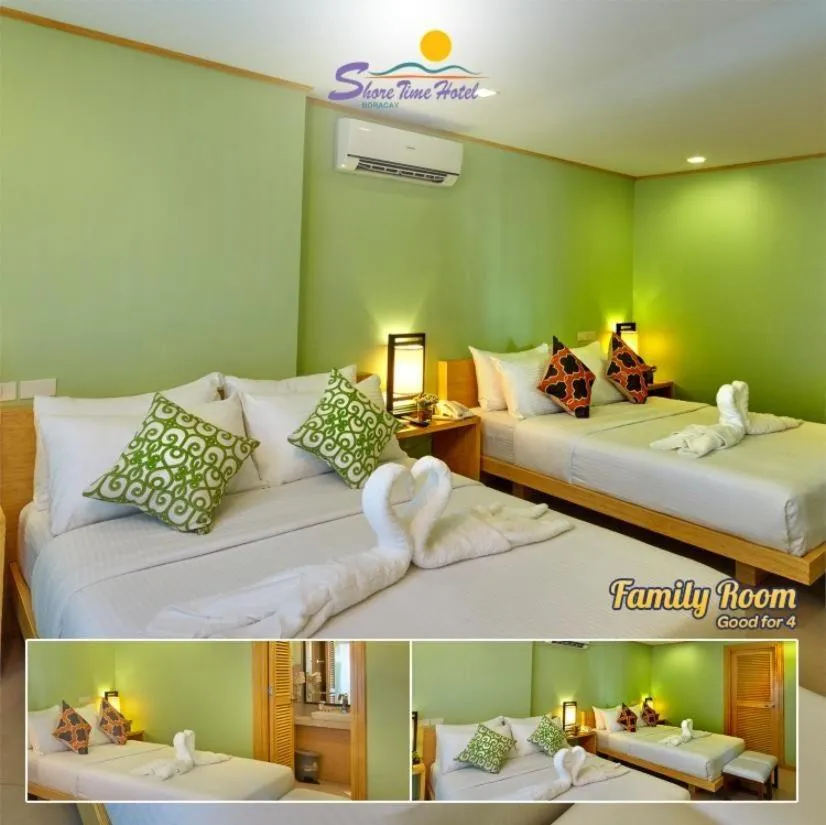 Bedroom, Bed in Shore Time Hotel Boracay