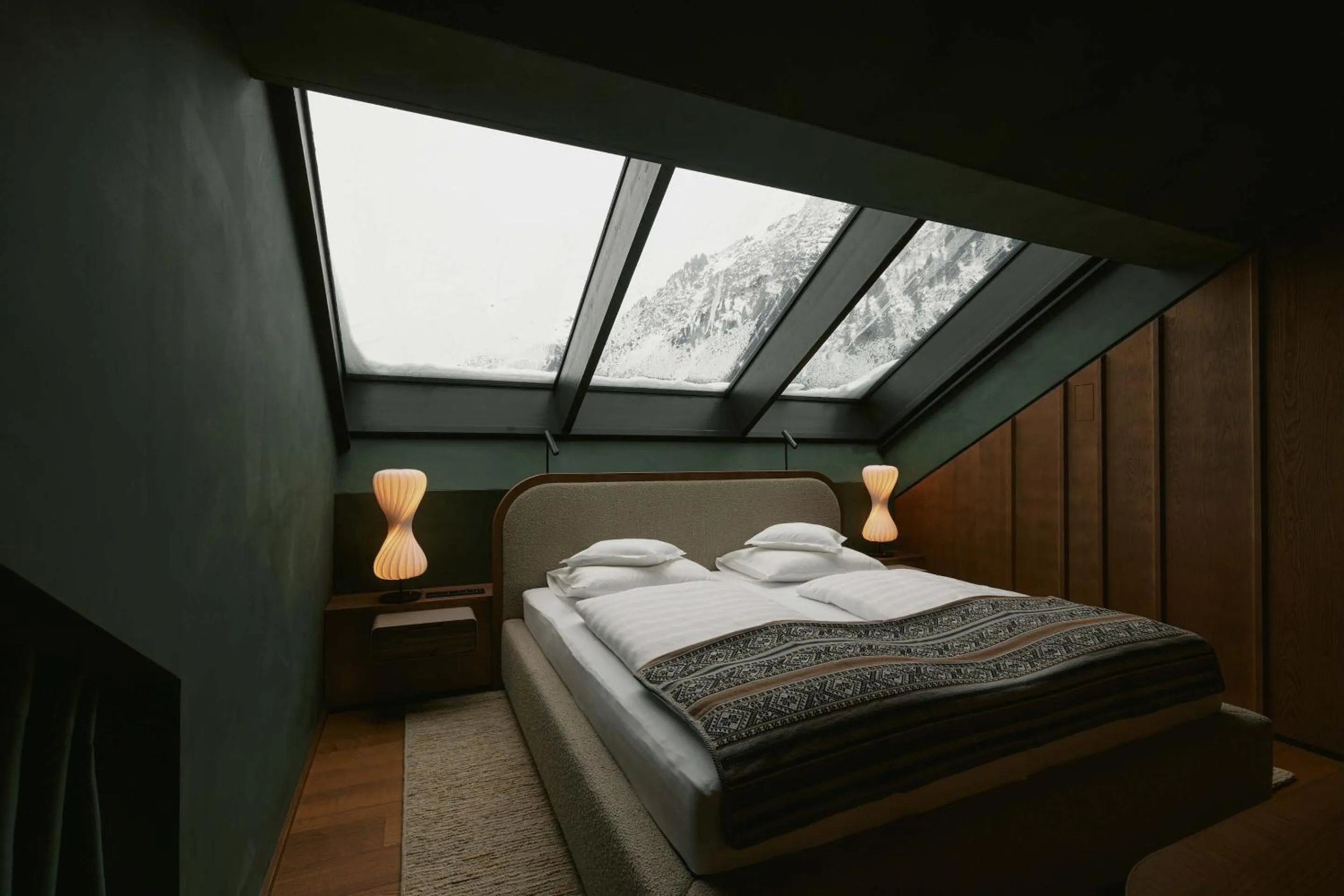 View (from property/room), Bed in NEW Hotel Kristberg in Lech - new opening since December 2025