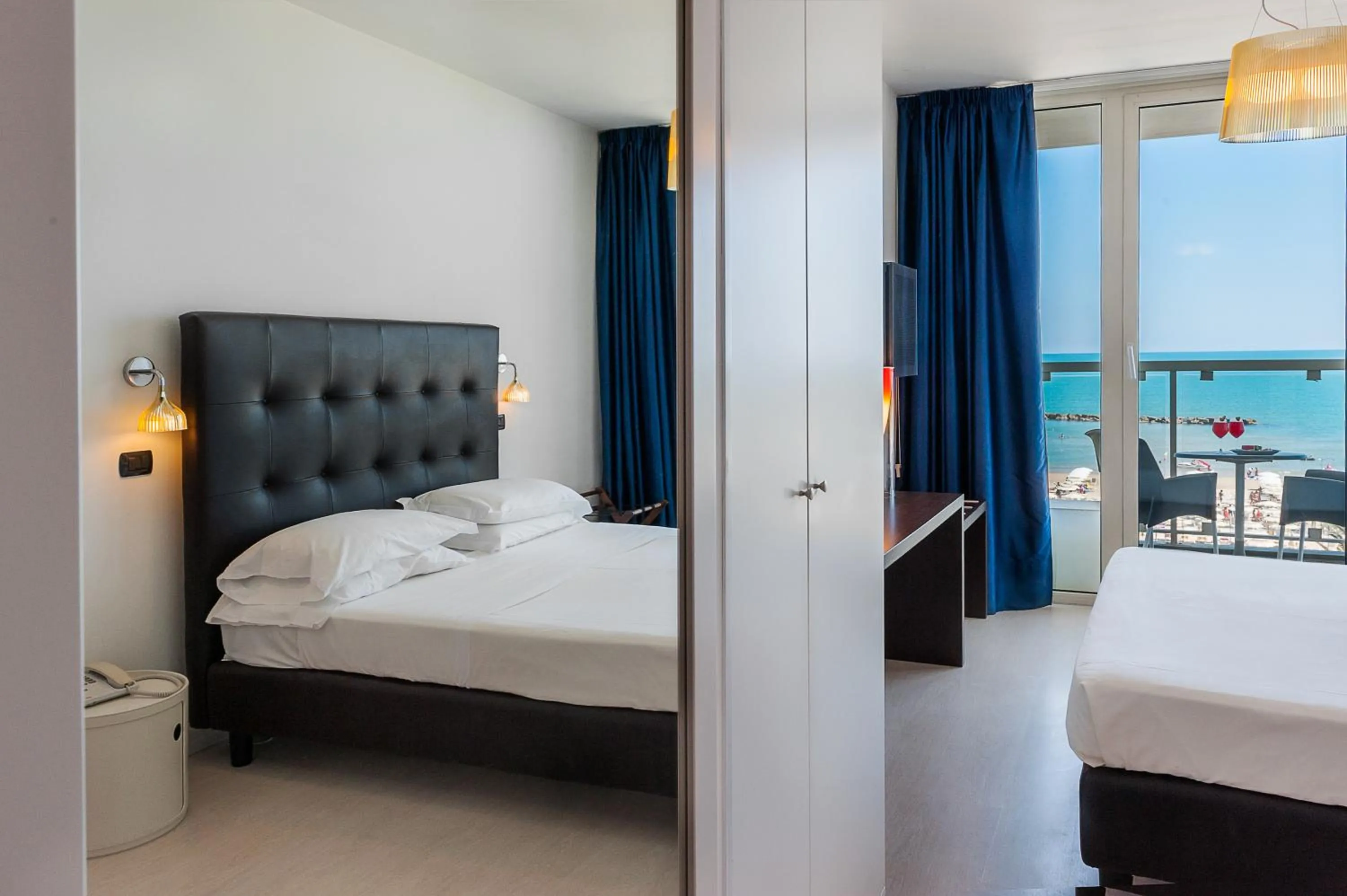 Bed in Hotel Villa Corallo