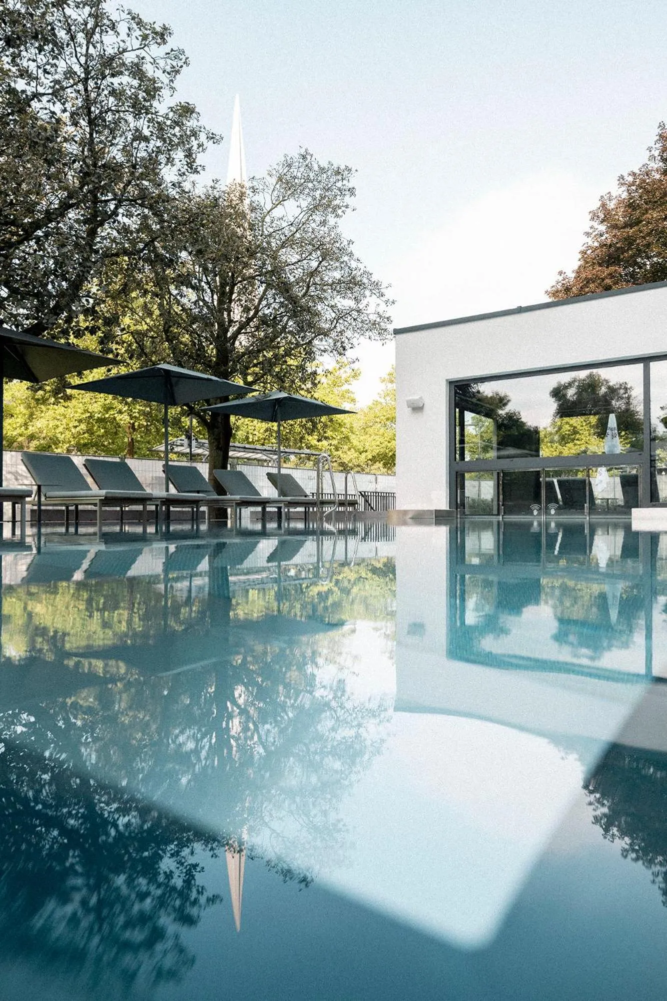 Pool view in Wellnesshotel Wittelsbach