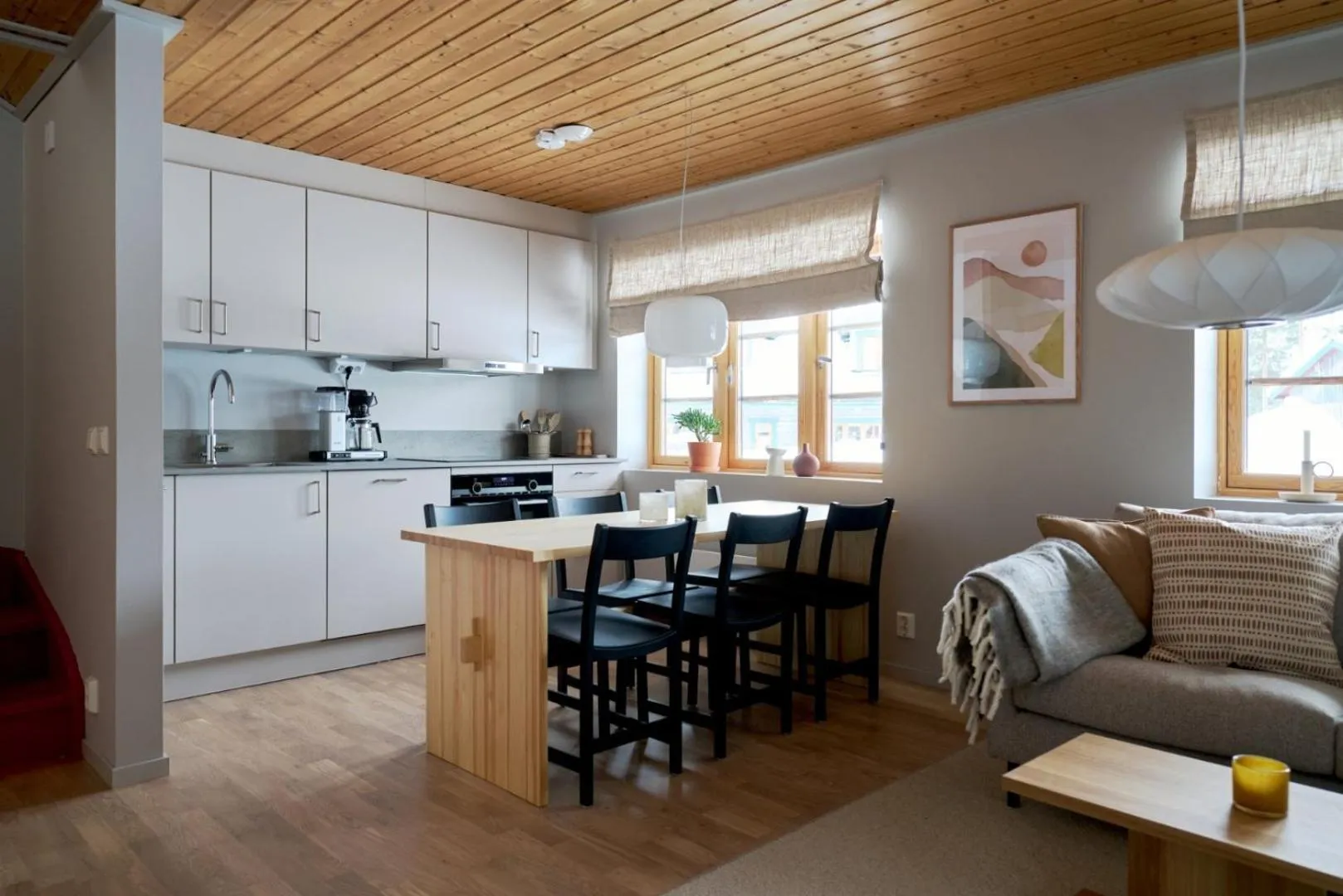 Kitchen or kitchenette in Lofsdalens Fjällhotell & Hotellbyns Lägenheter